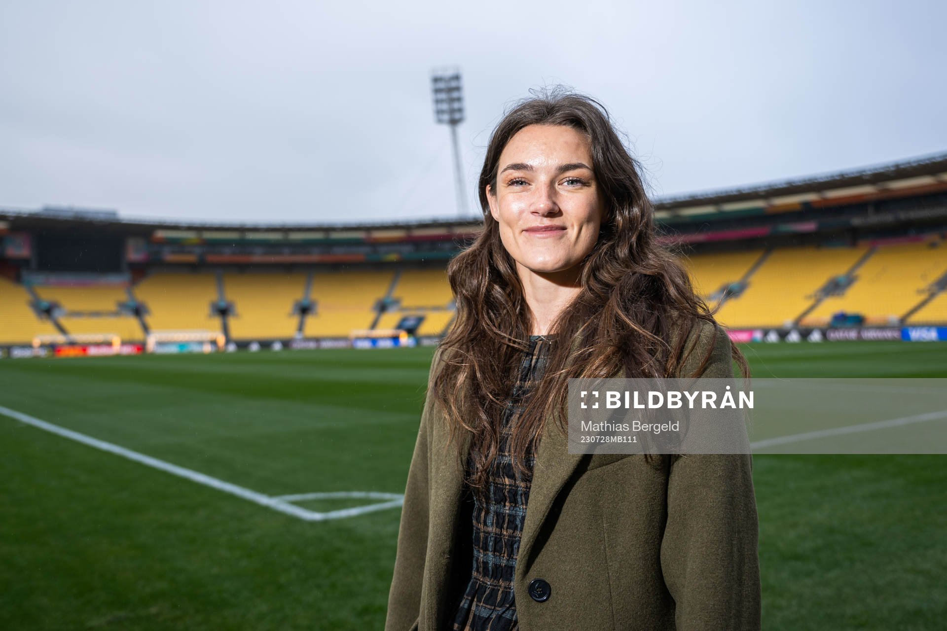 Saga Fredriksson of Swedish broadcaster Viaplay poses for a
