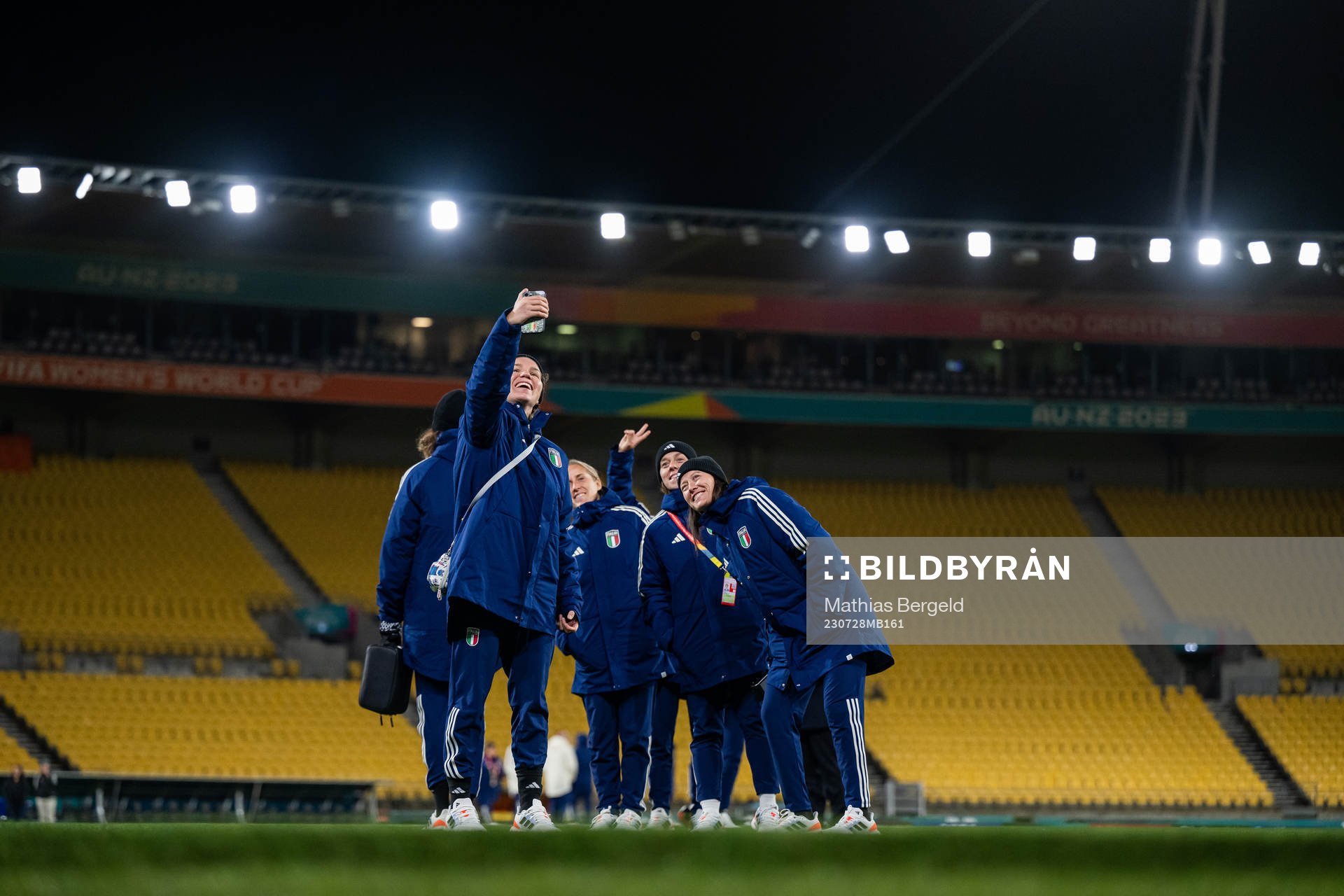 Players of the Italian women's national football team at a