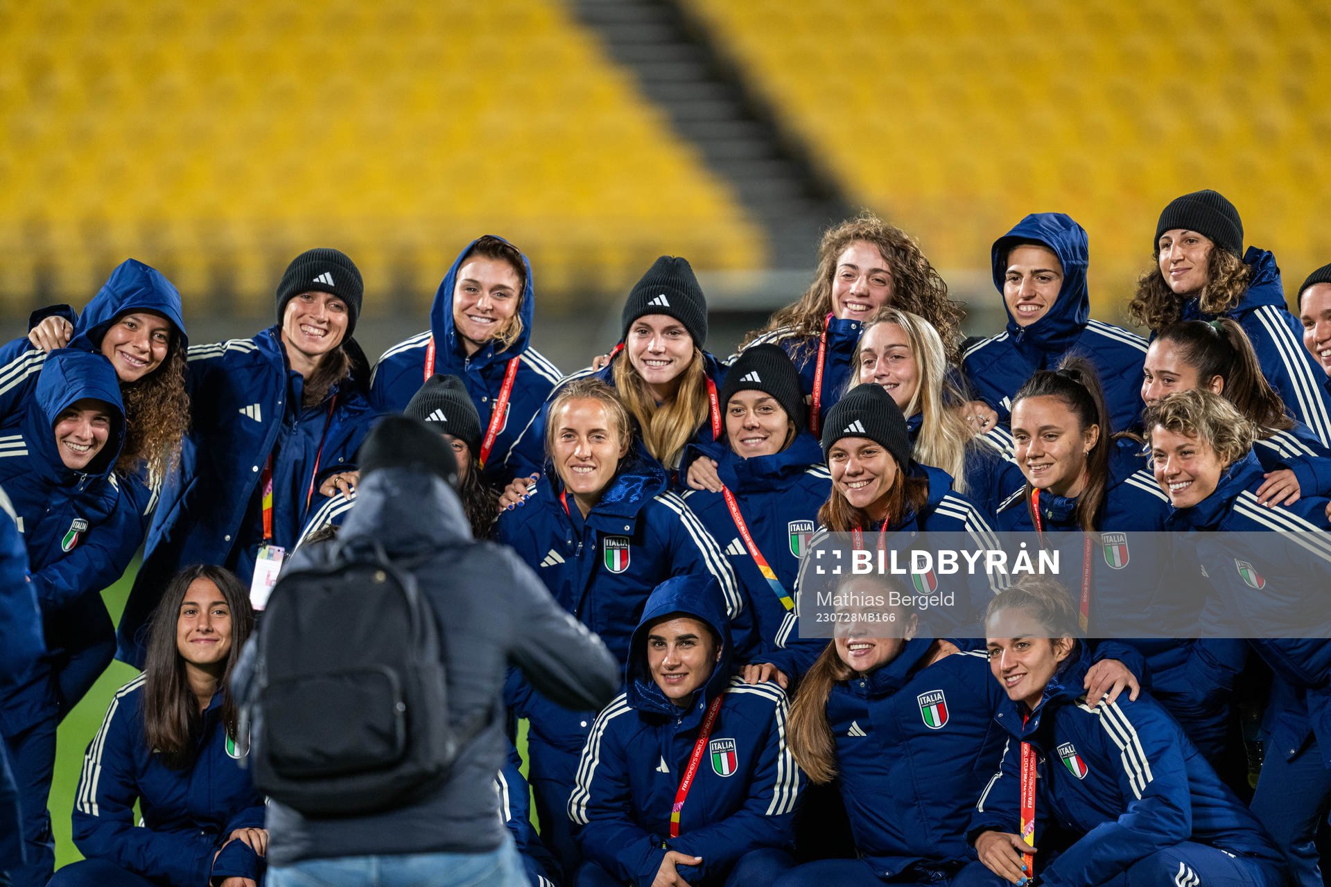 Players of the Italian women's national football team at a