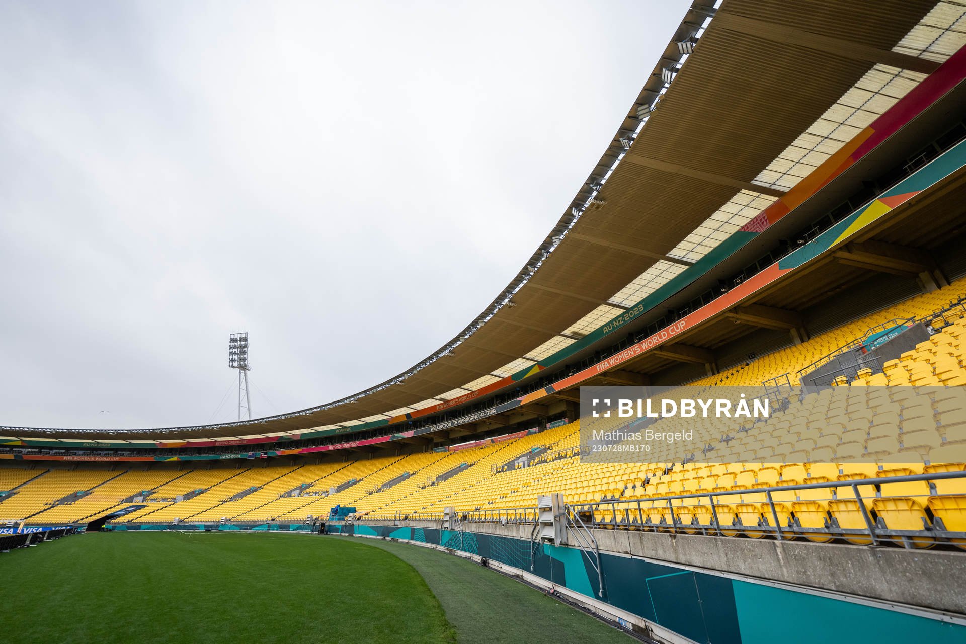 General view of Wellington Regional Stadium at a Pitch