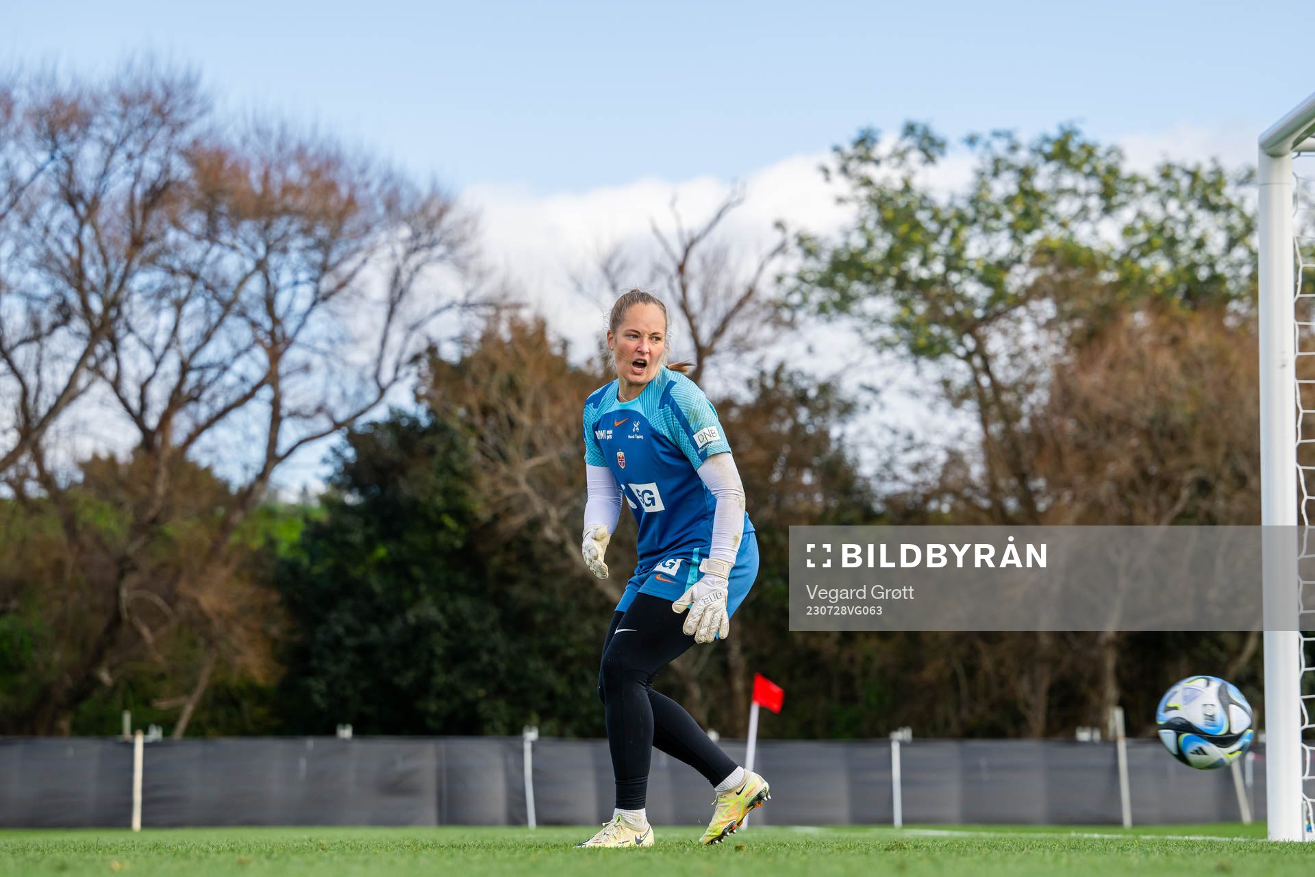 Goalkeeper Aurora Mikalsen of the Norwegian women’s