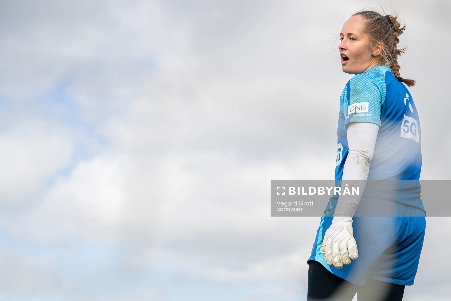 Goalkeeper Aurora Mikalsen of the Norwegian women’s