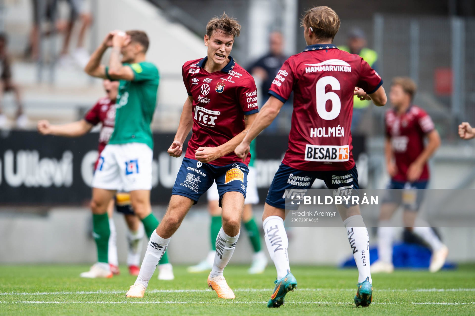 Örgrytes Noah Christoffersson jublar