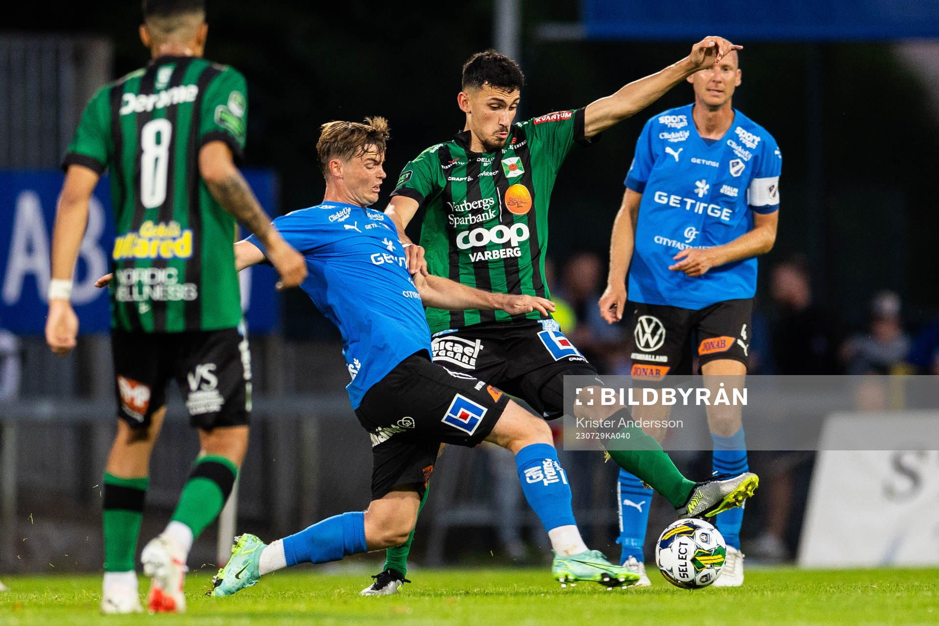 Halmstads Jonathan Svedberg och Varbergs Dion Krasniqi