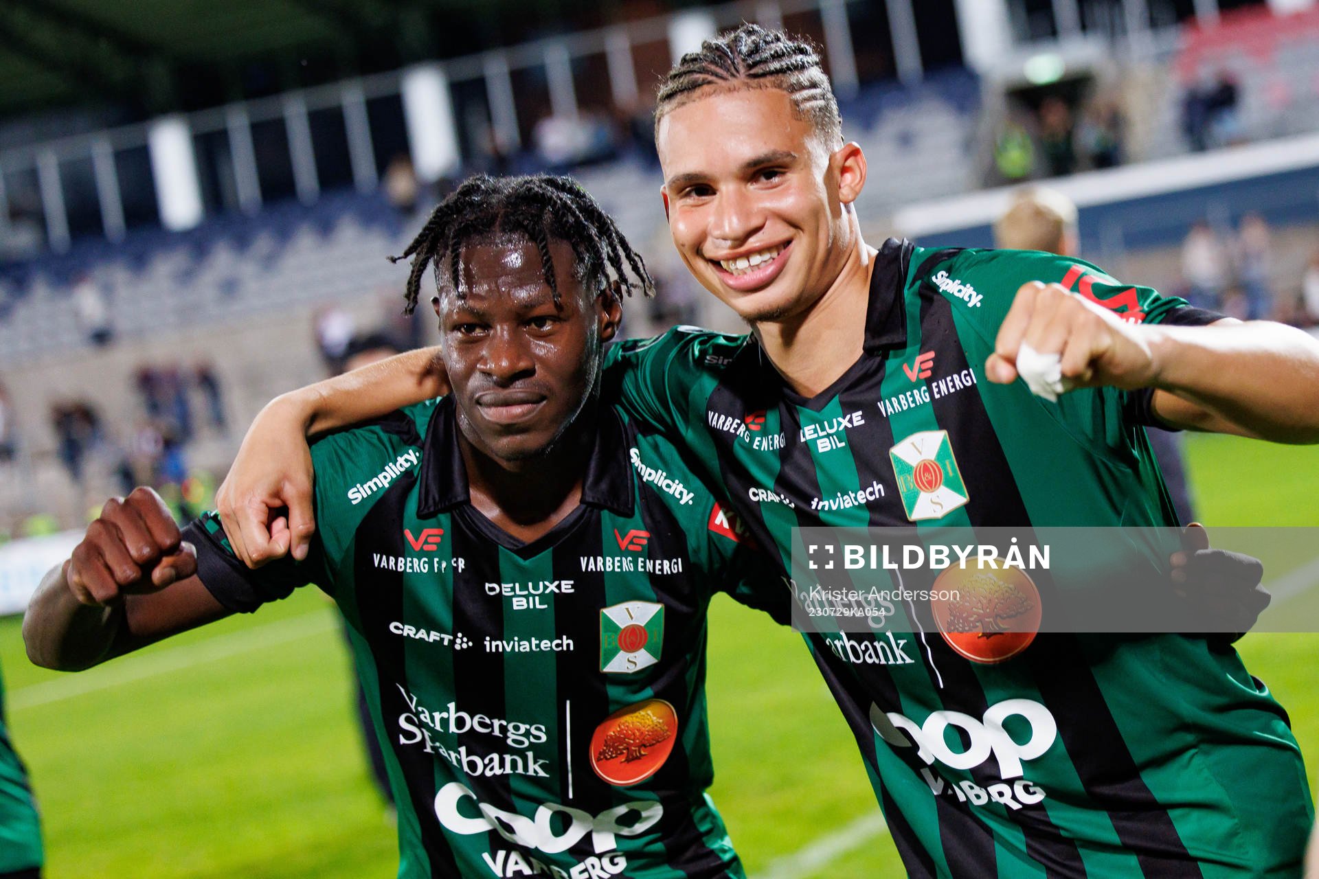 Varbergs Filipe Sisse och Maxime Anne Marie Sainte jublar