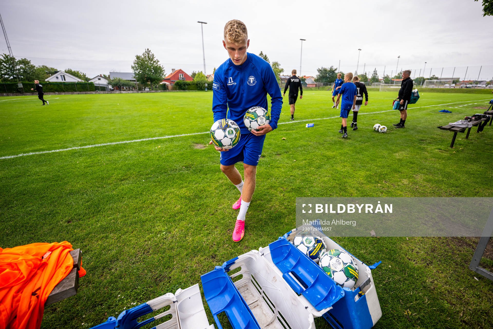 Liam Olausson en träning med Trelleborg