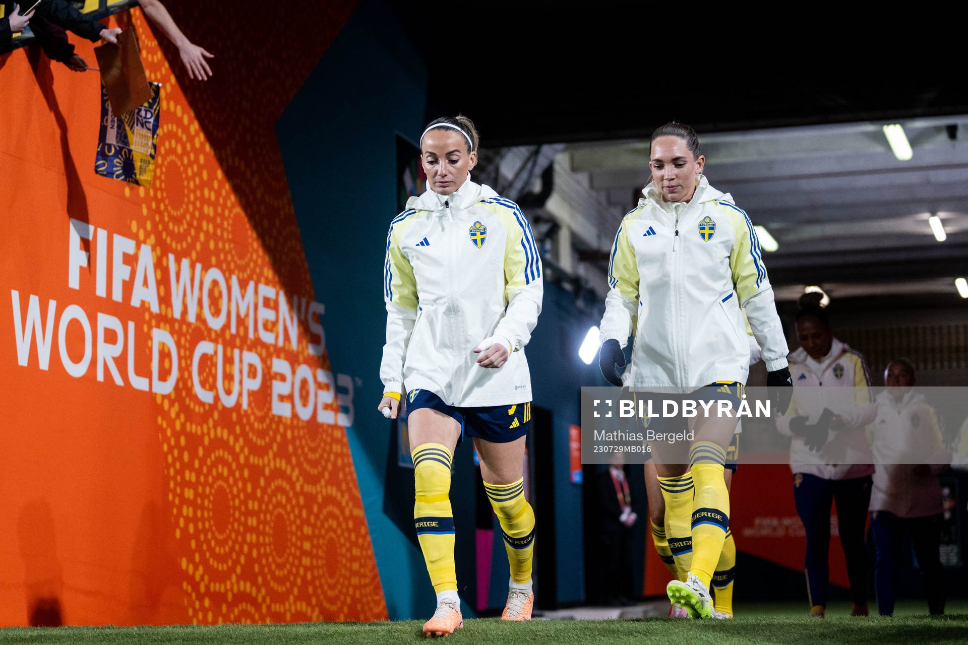 Kosovare Asllani and Elin Rubensson of Sweden