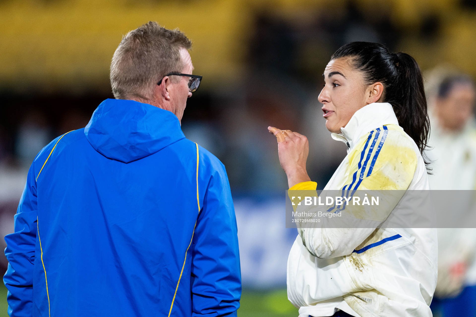 Goalkeeper coach Leif Troedsson and goalkeeper Zecira