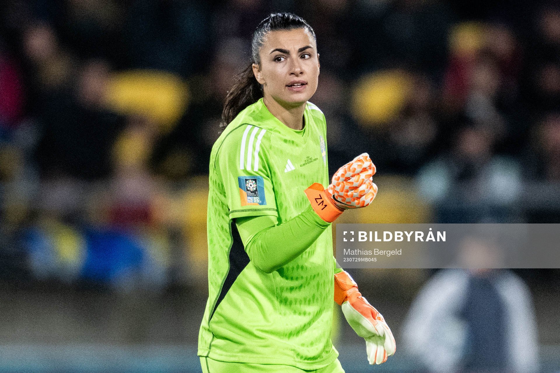 Goalkeeper Zecira Musovic of Sweden