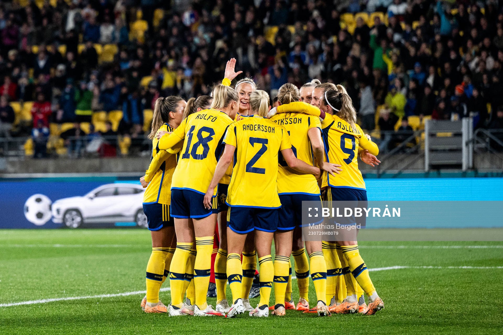 Players of Sweden celebrate