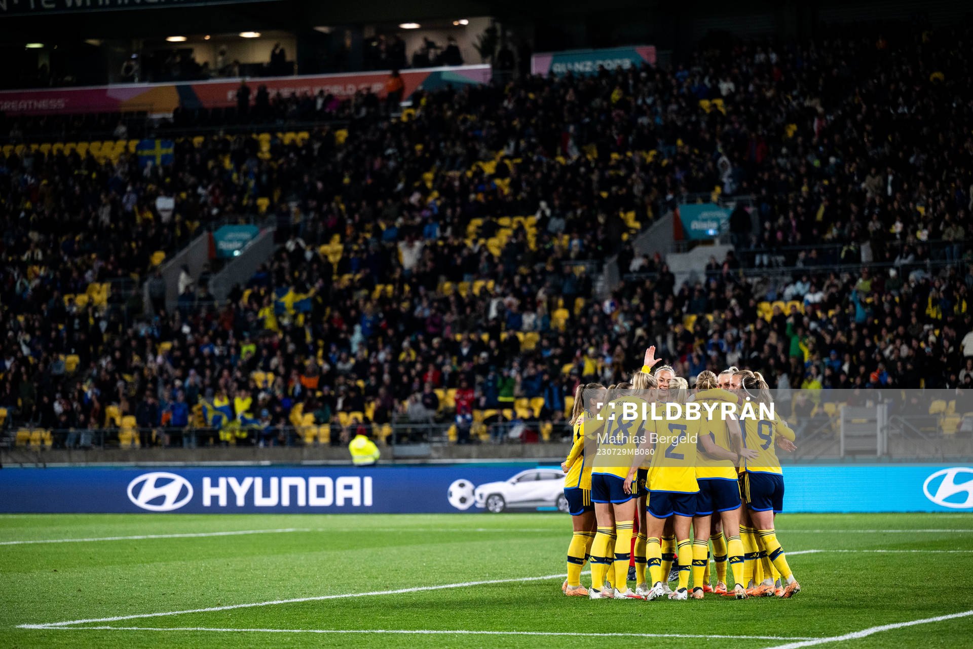 Players of Sweden celebrate