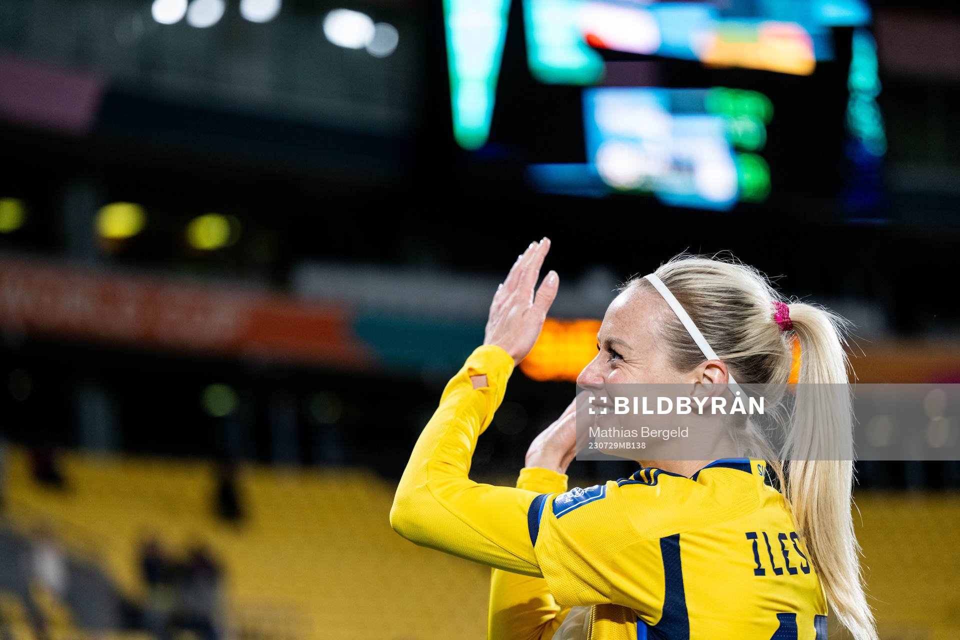 Amanda Ilestedt of Sweden celebrates