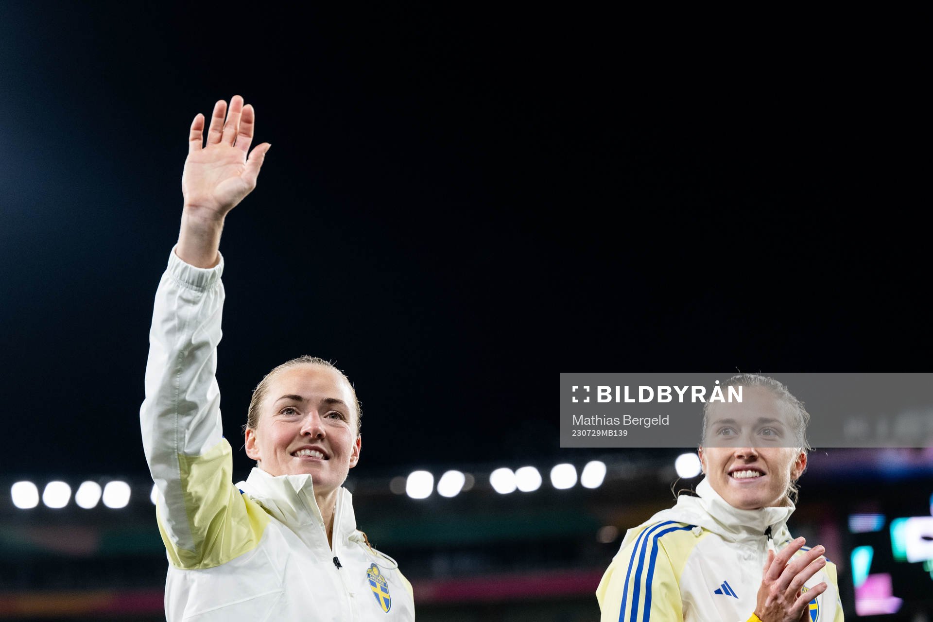 Magdalena Eriksson and Filippa Angeldahl of Sweden celebrate