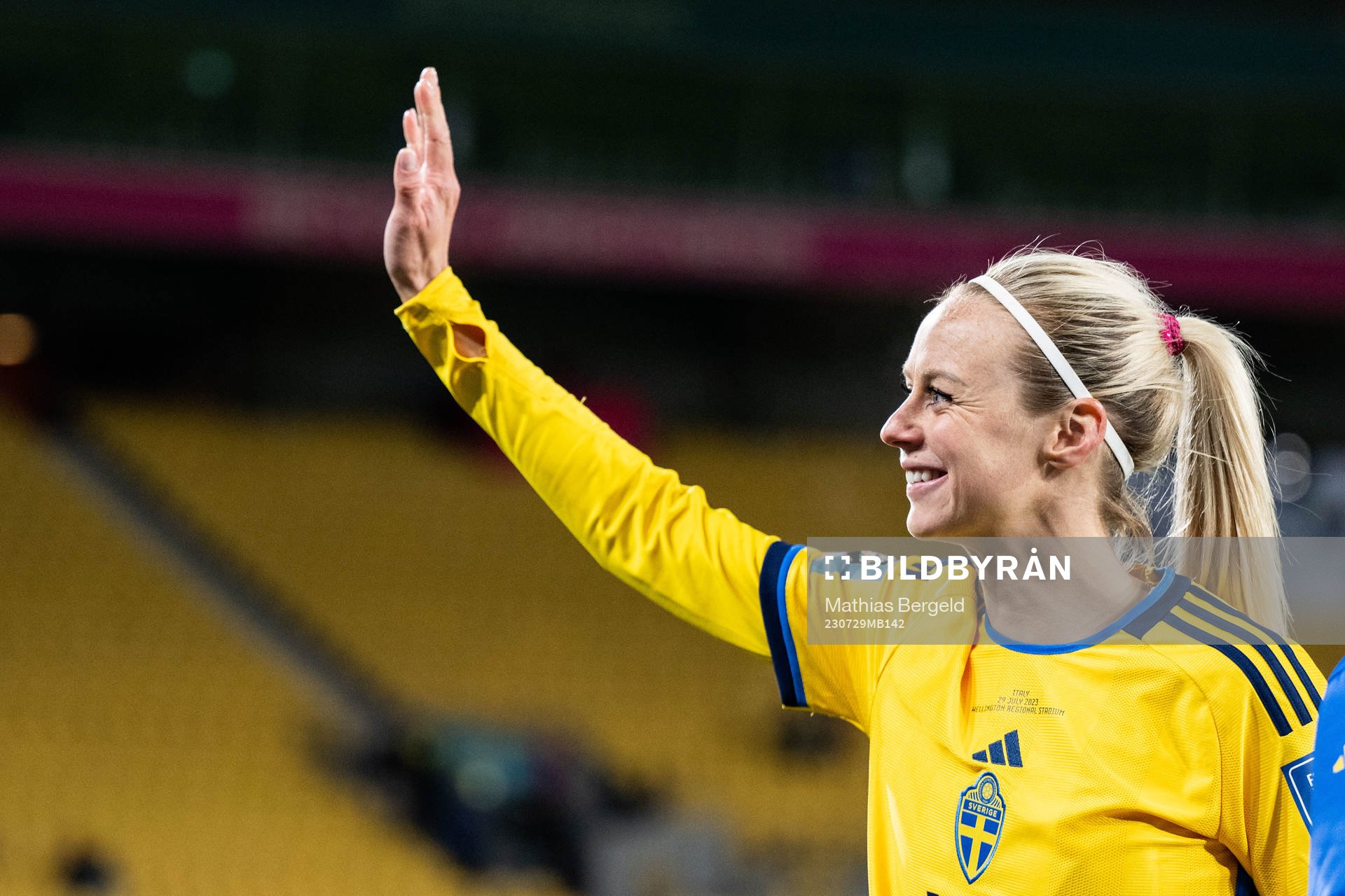 Amanda Ilestedt of Sweden celebrates