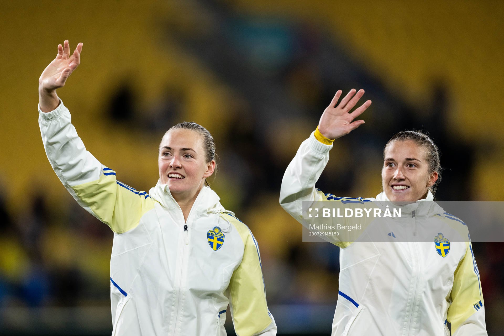 Magdalena Eriksson and Filippa Angeldahl of Sweden celebrate