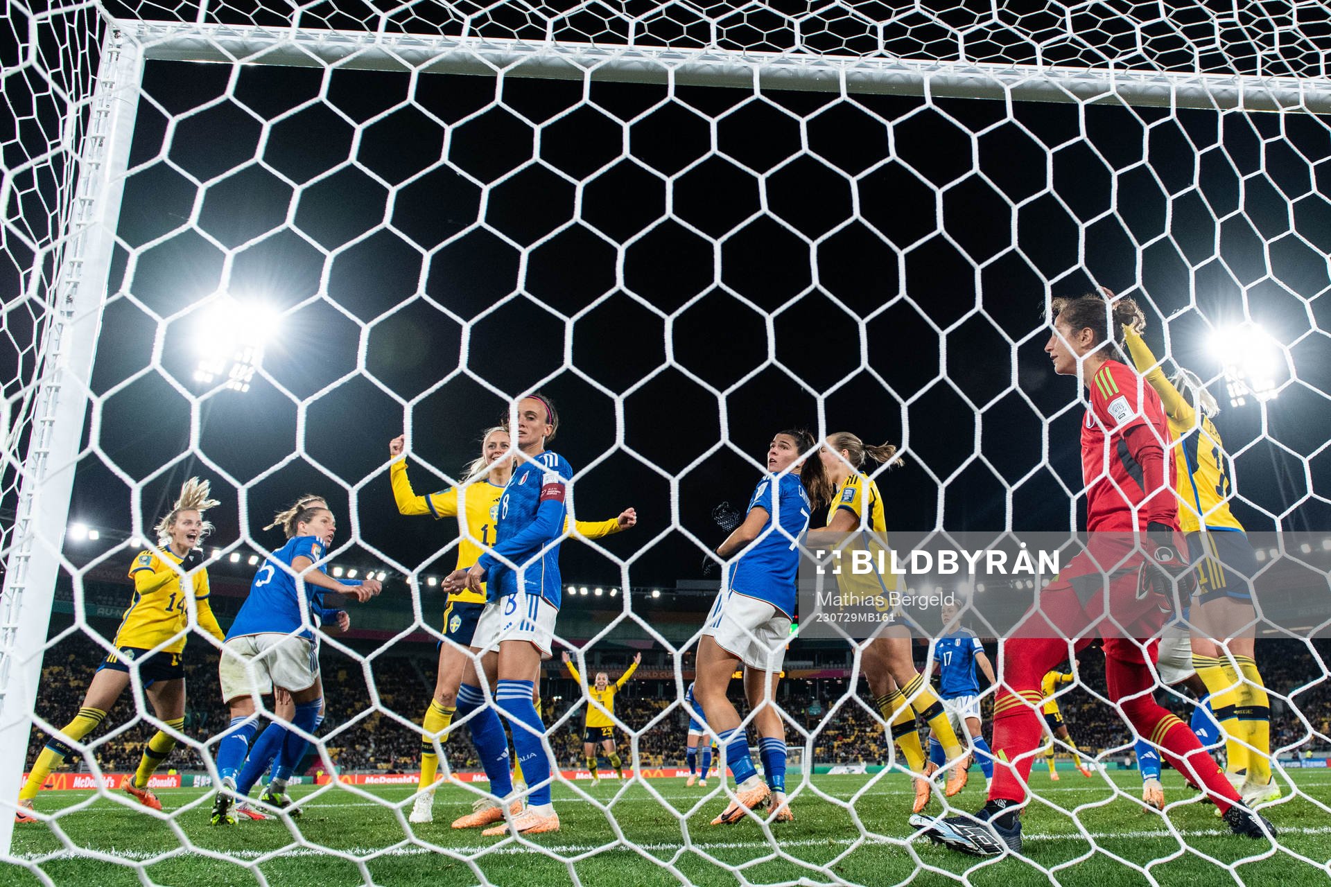 Amanda Ilestedt of Sweden celebrates