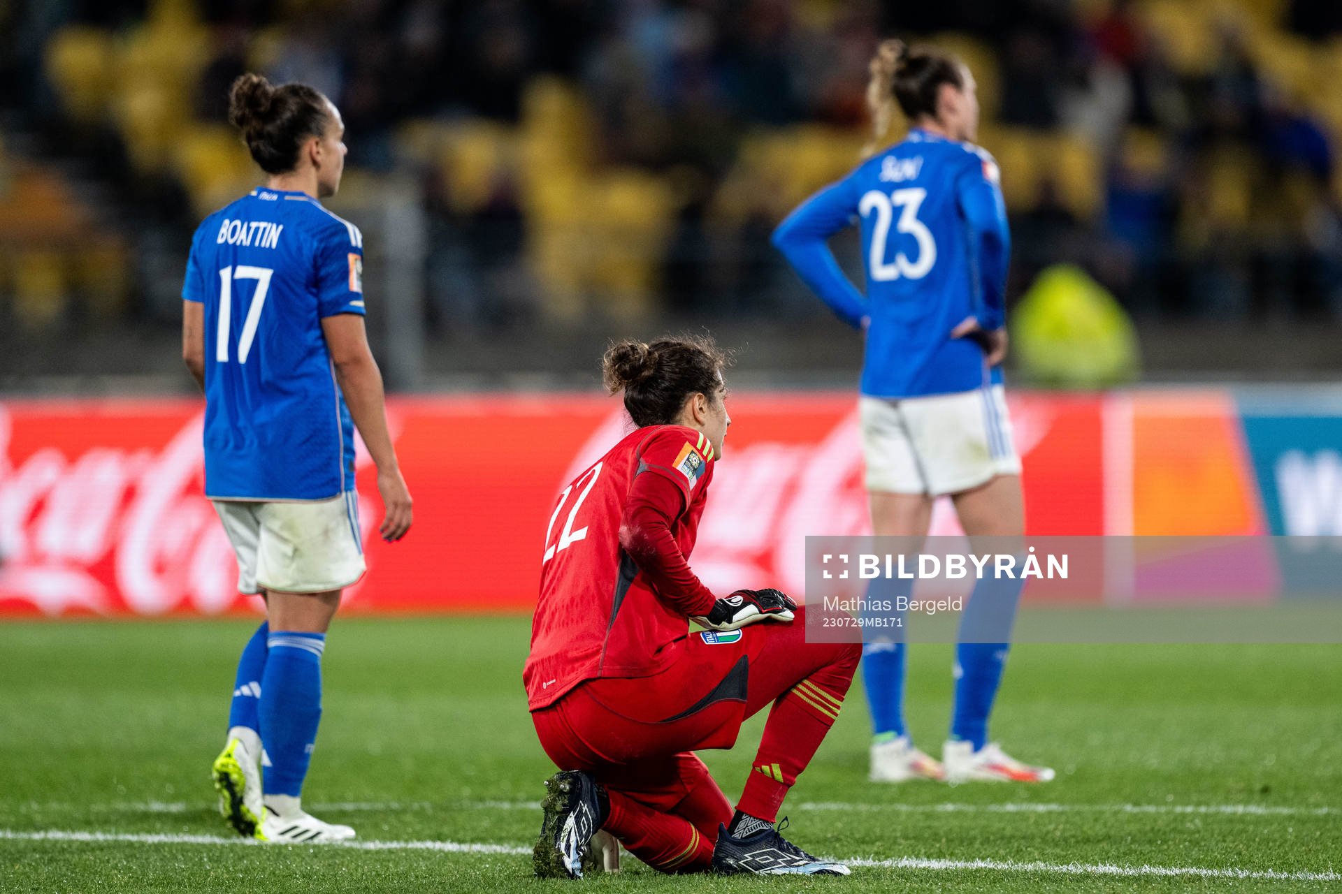 Lisa Boattin, goalkeeper Francesca Durante and Cecilia