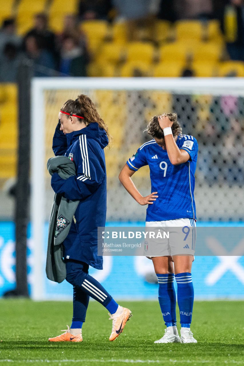 Valentina Giacinti of Italy looks dejected