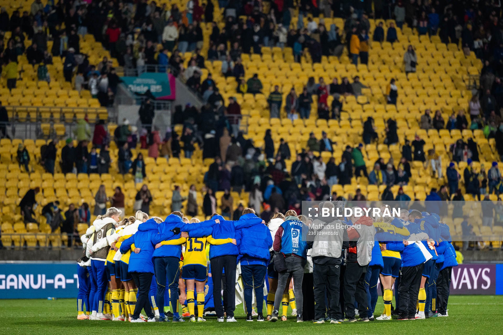 The Swedish team gather