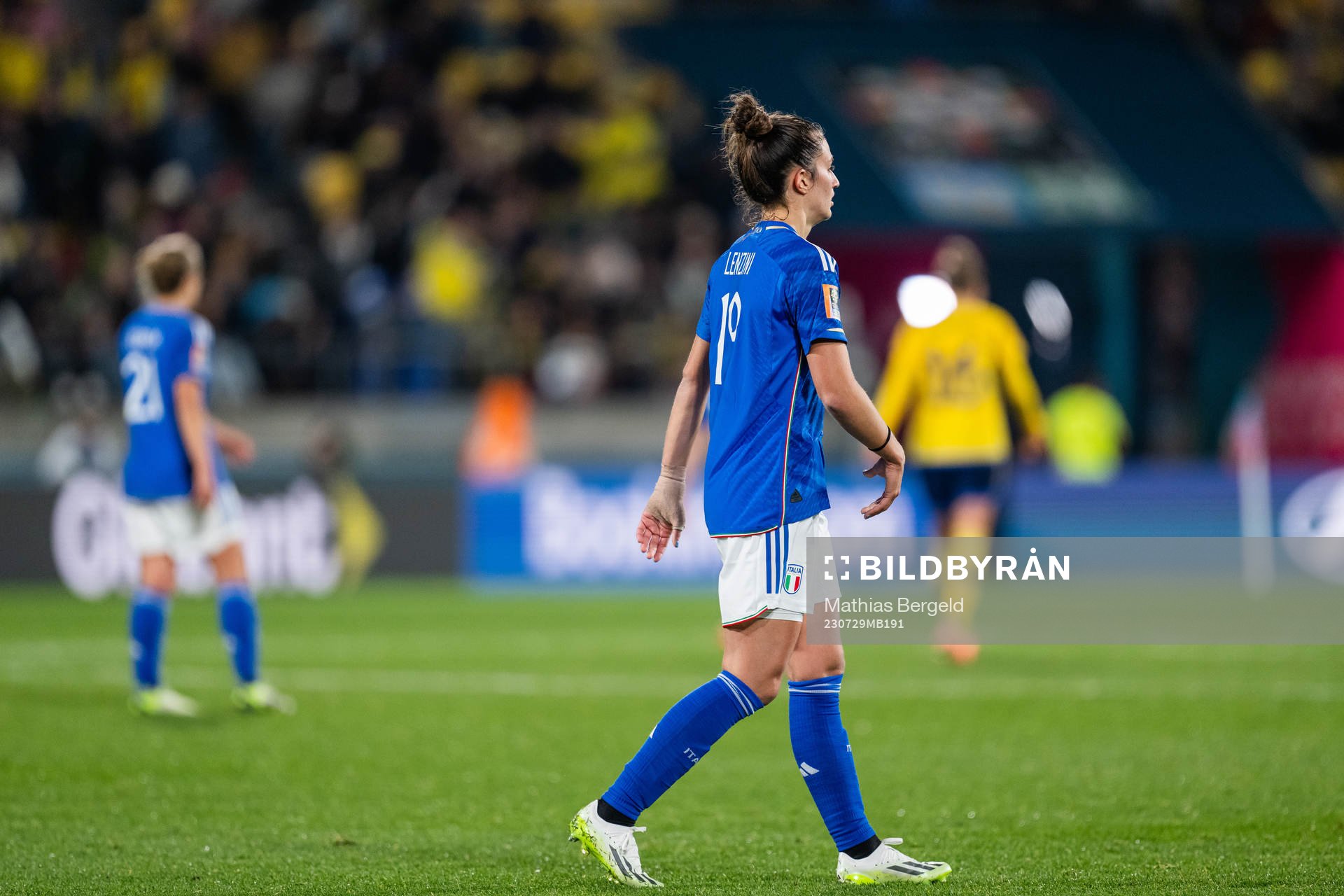 Martina Lenzini of Italy looks dejected