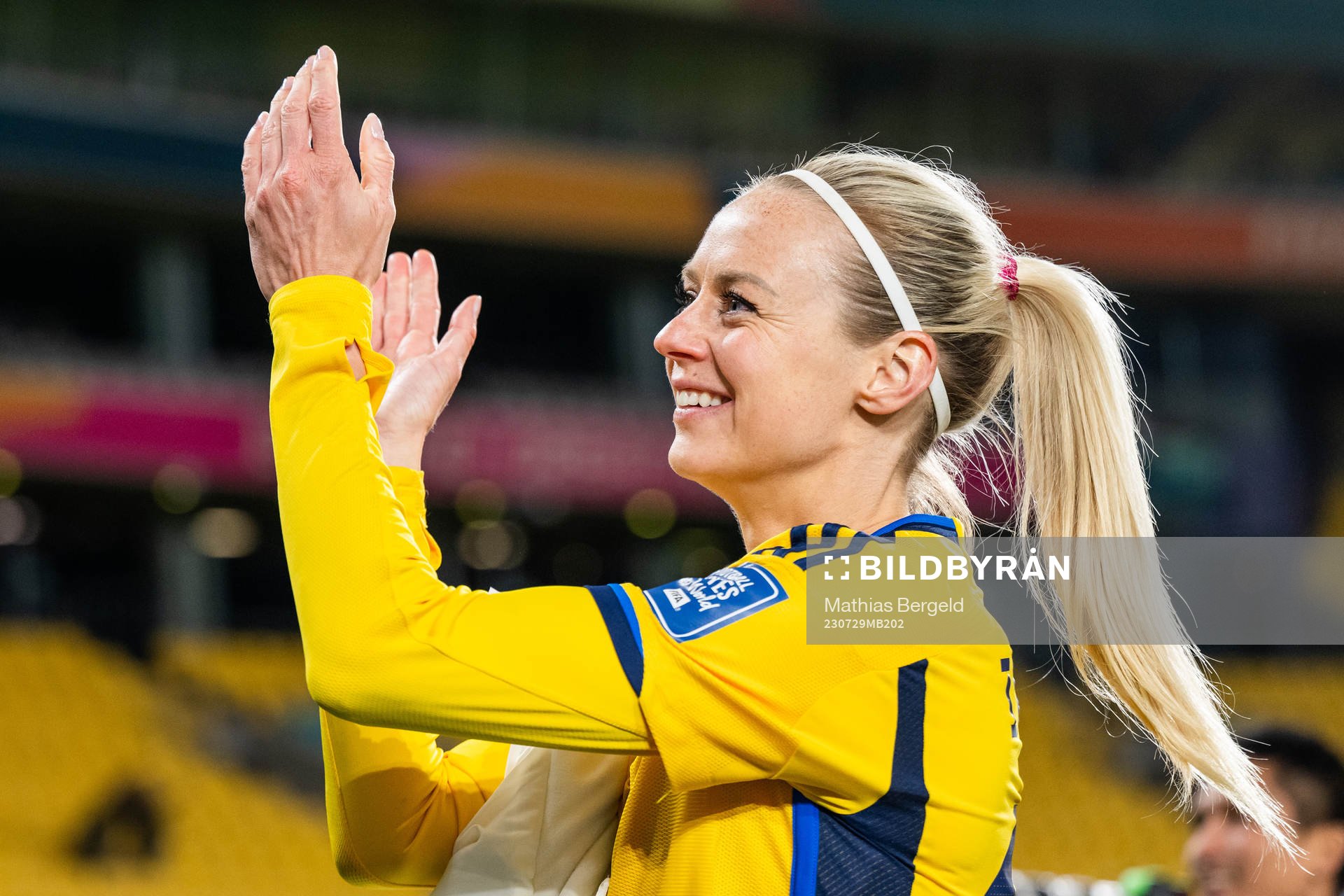 Amanda Ilestedt of Sweden celebrates