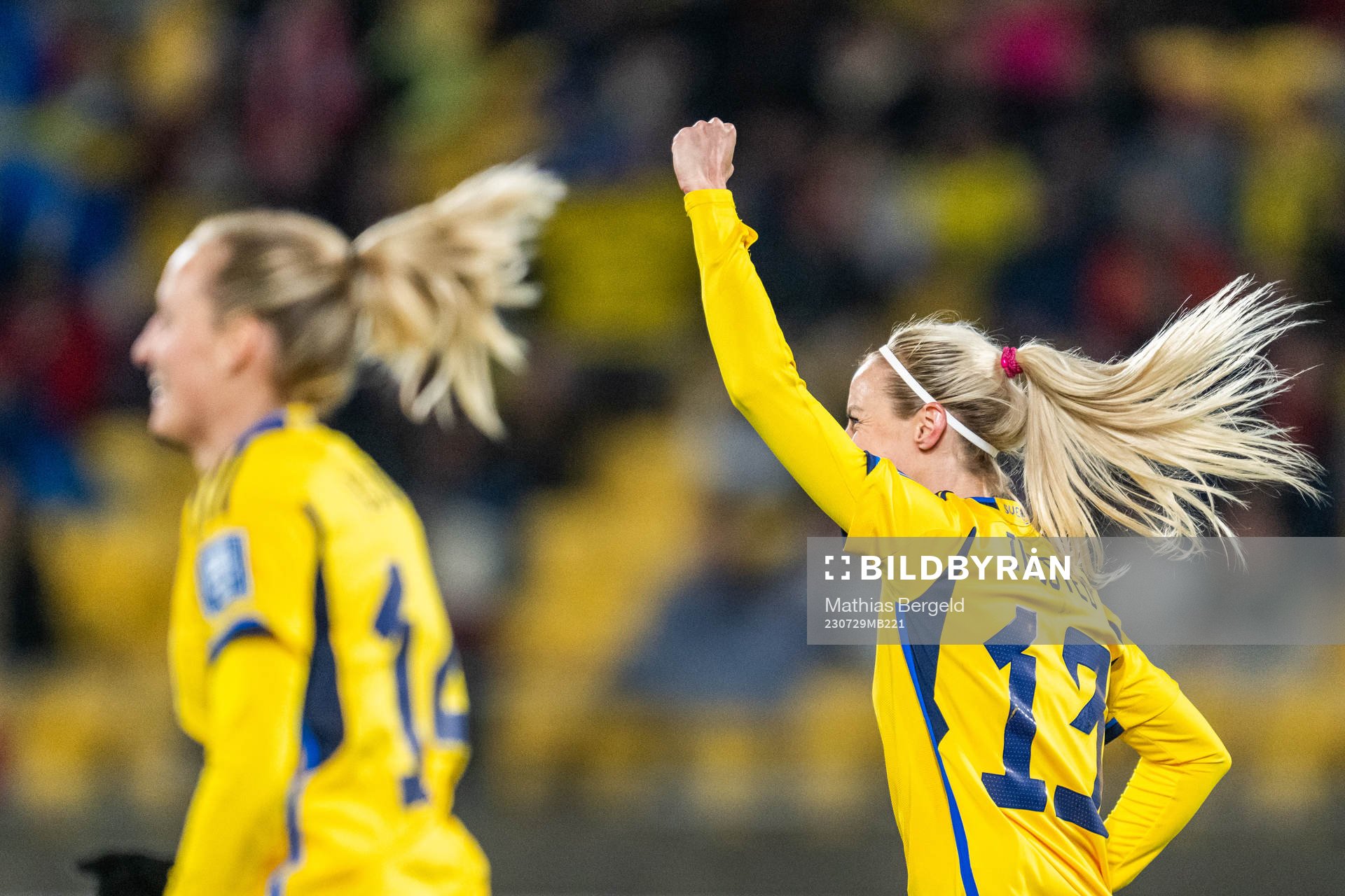 Amanda Ilestedt of Sweden celebrates