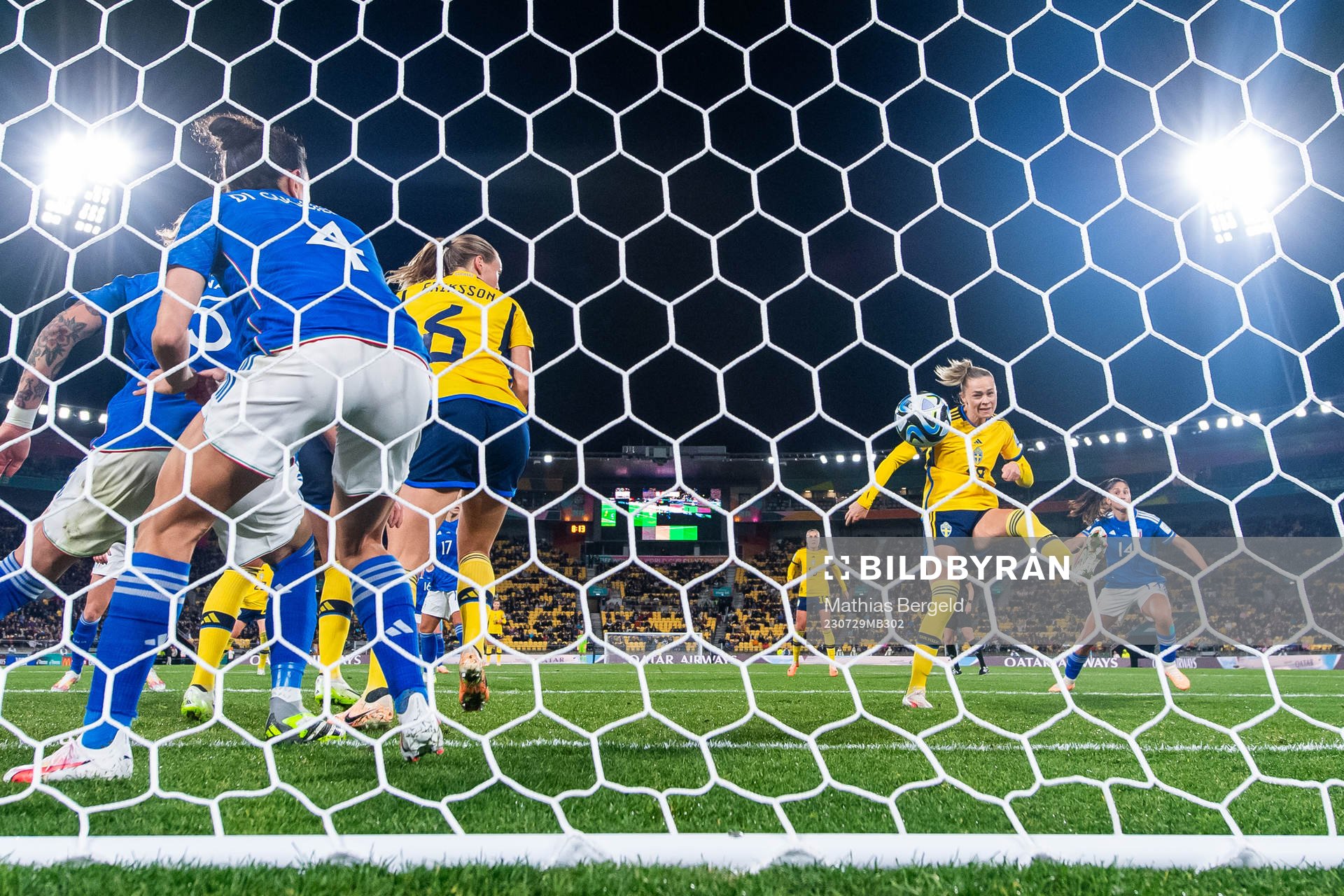 Fridolina Rolfö of Sweden scores 2-0