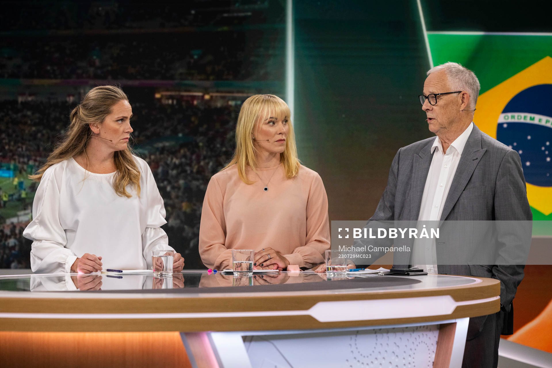 Lisa Dahlkvist, Johanna Frisk, och Lars Lagerbäck