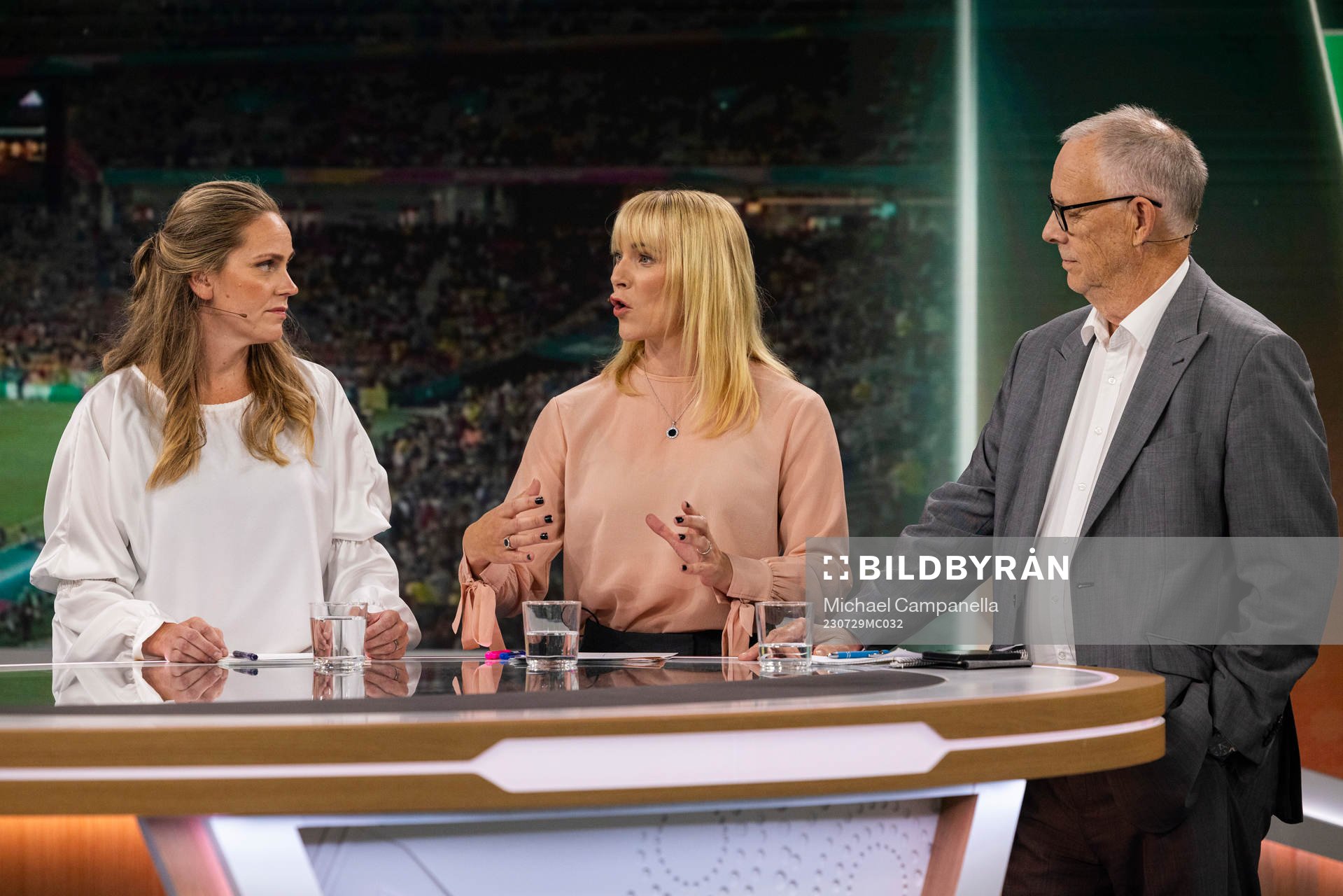 Lisa Dahlkvist, Johanna Frisk, och Lars Lagerbäck