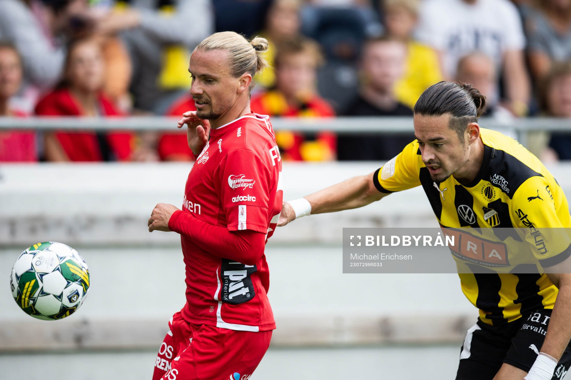 Elfsborgs Niklas Hult och Häckens Amor Layouni