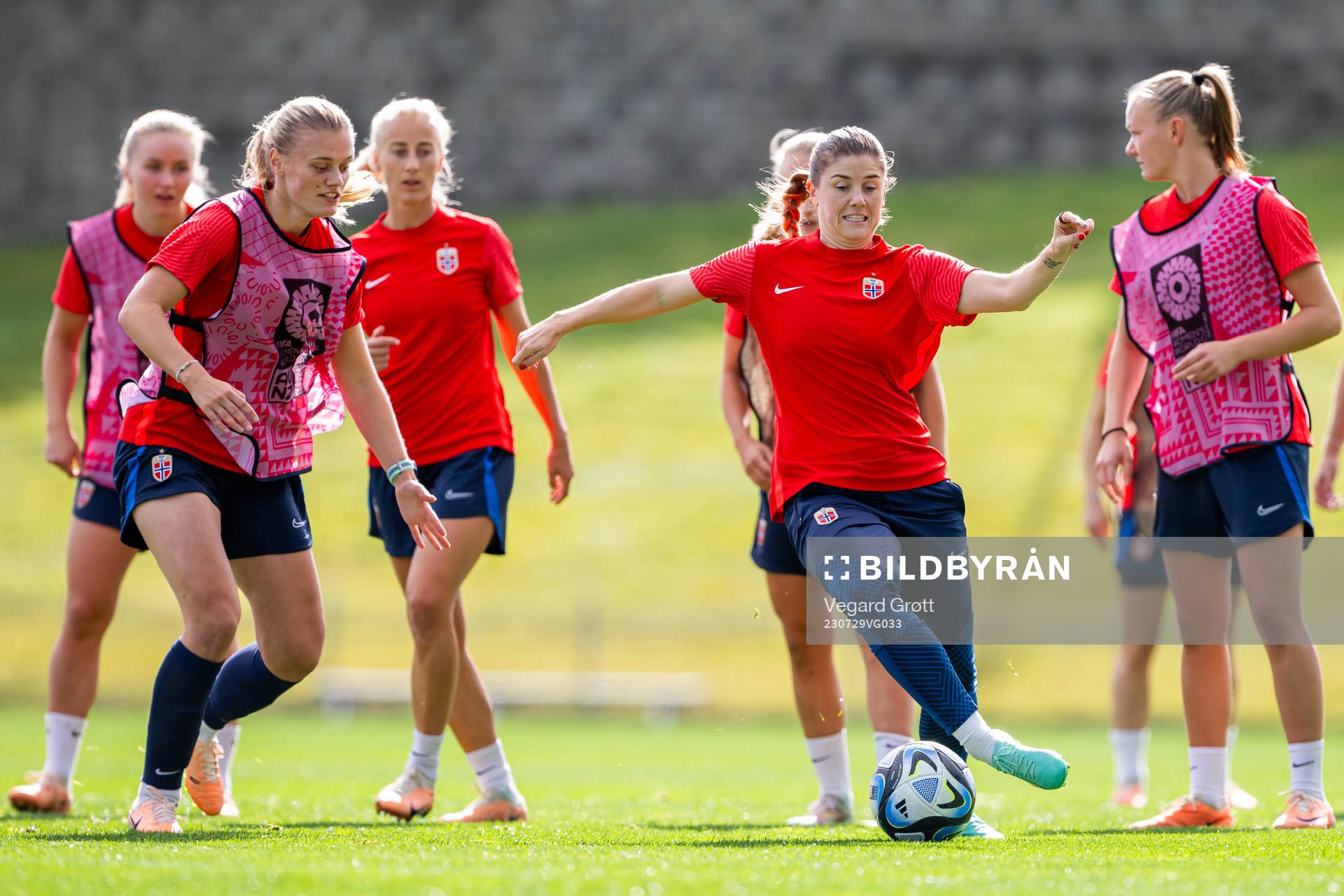 Mathilde Harviken and Maren Mjelde of the Norwegian