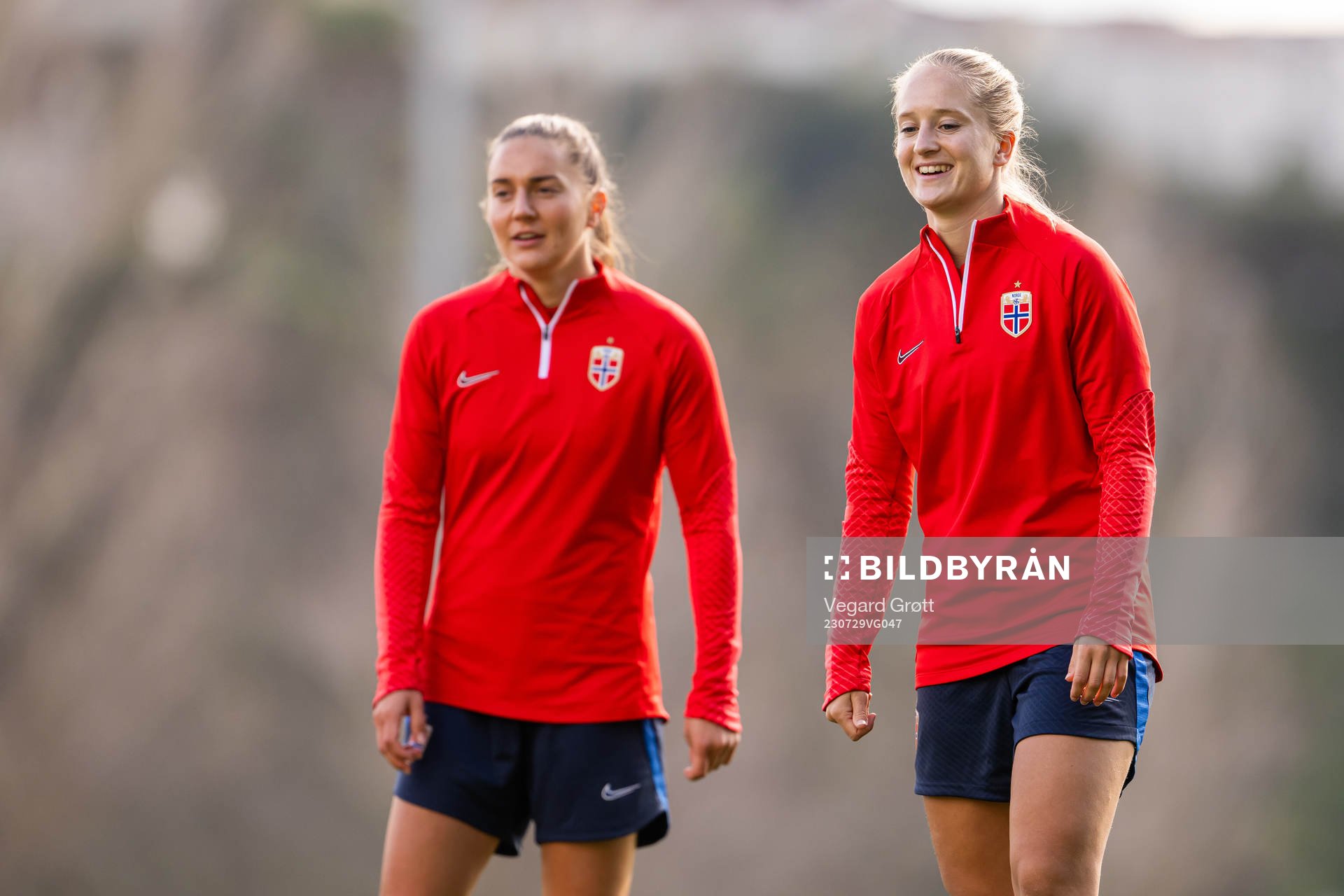 Amalie Eikeland and Vilde Bøe Risa of the Norwegian
