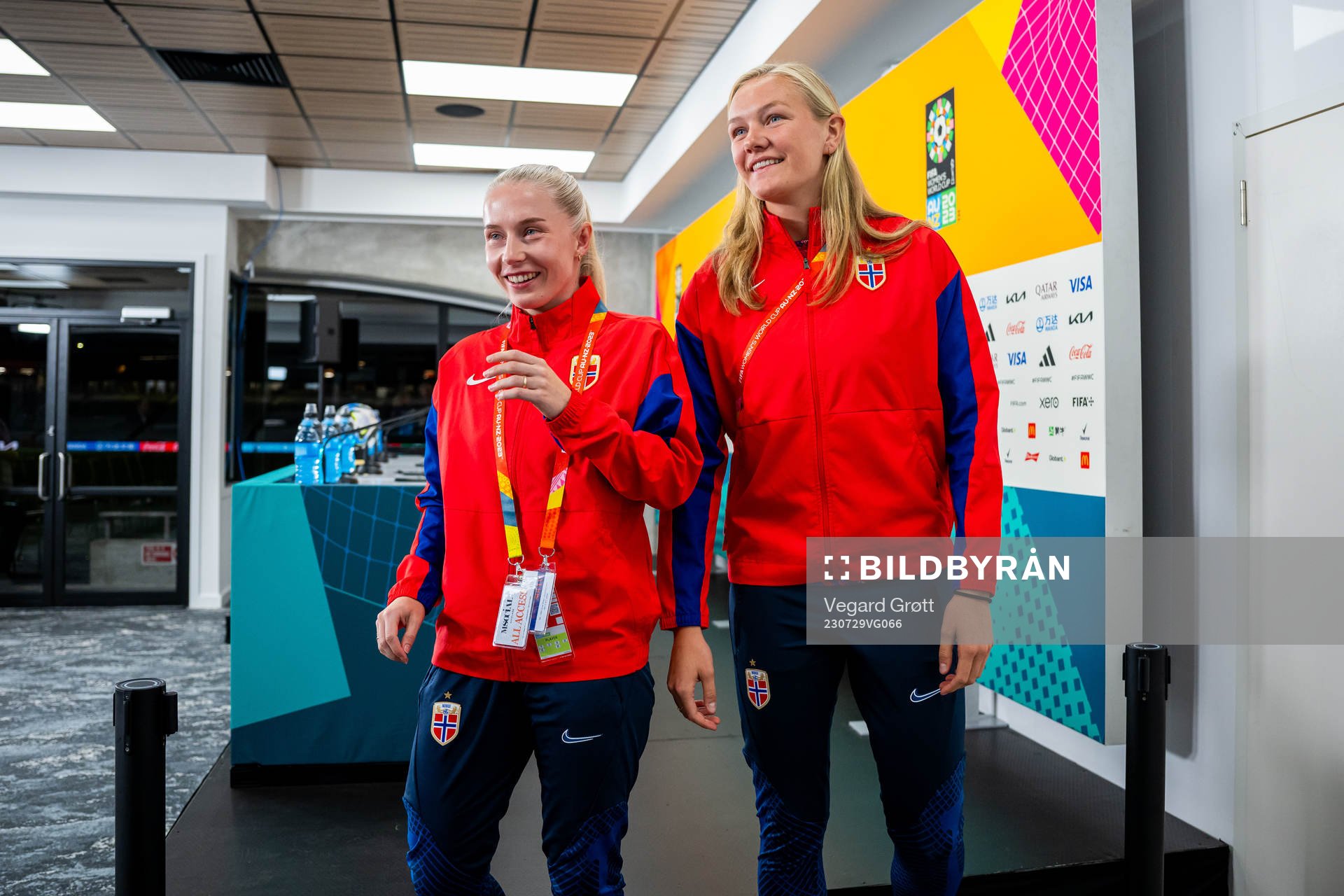 Thea Bjelde and Frida Maanum of the Norwegian women’s