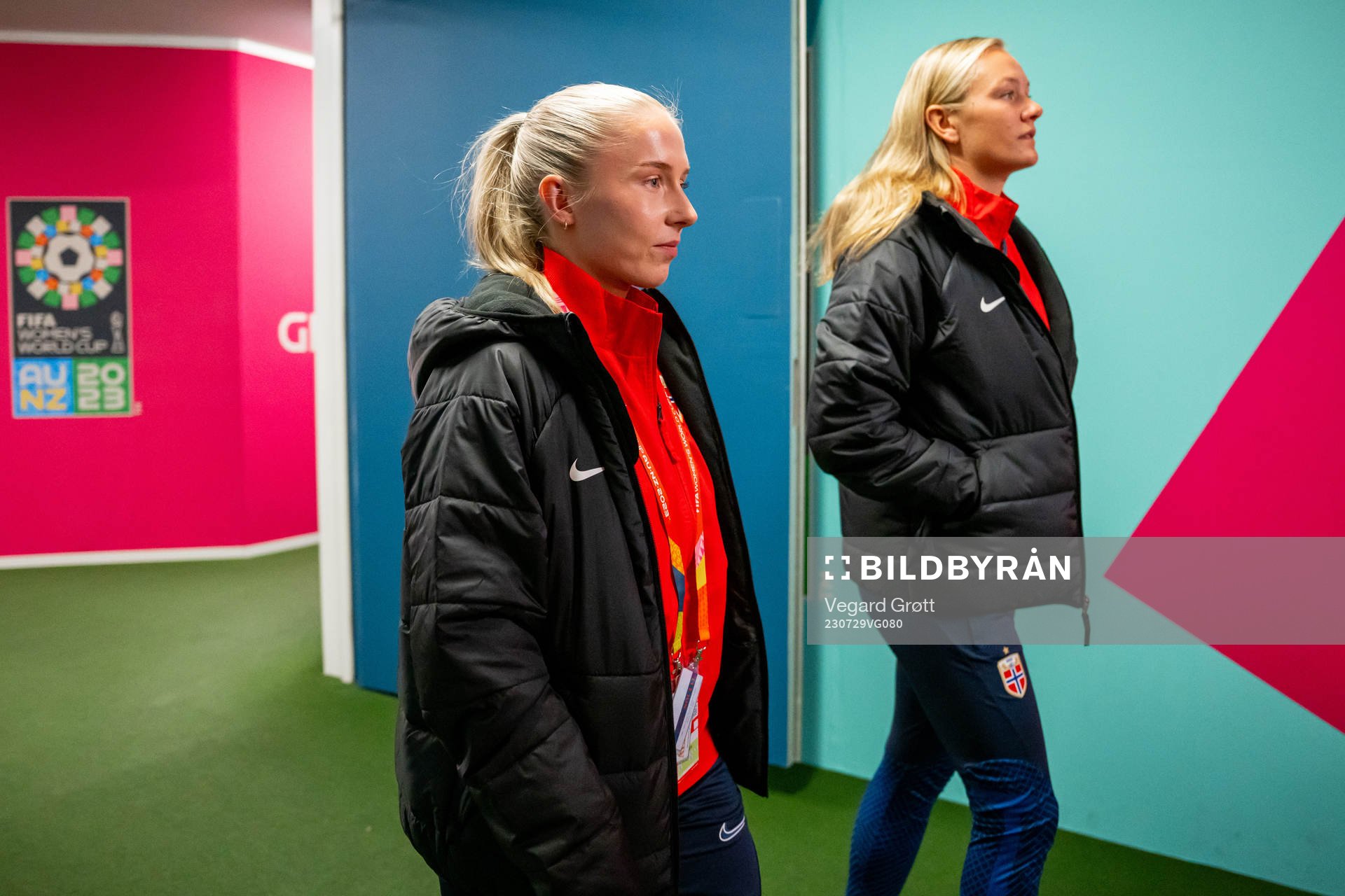 Thea Bjelde and Frida Maanum of the Norwegian women’s
