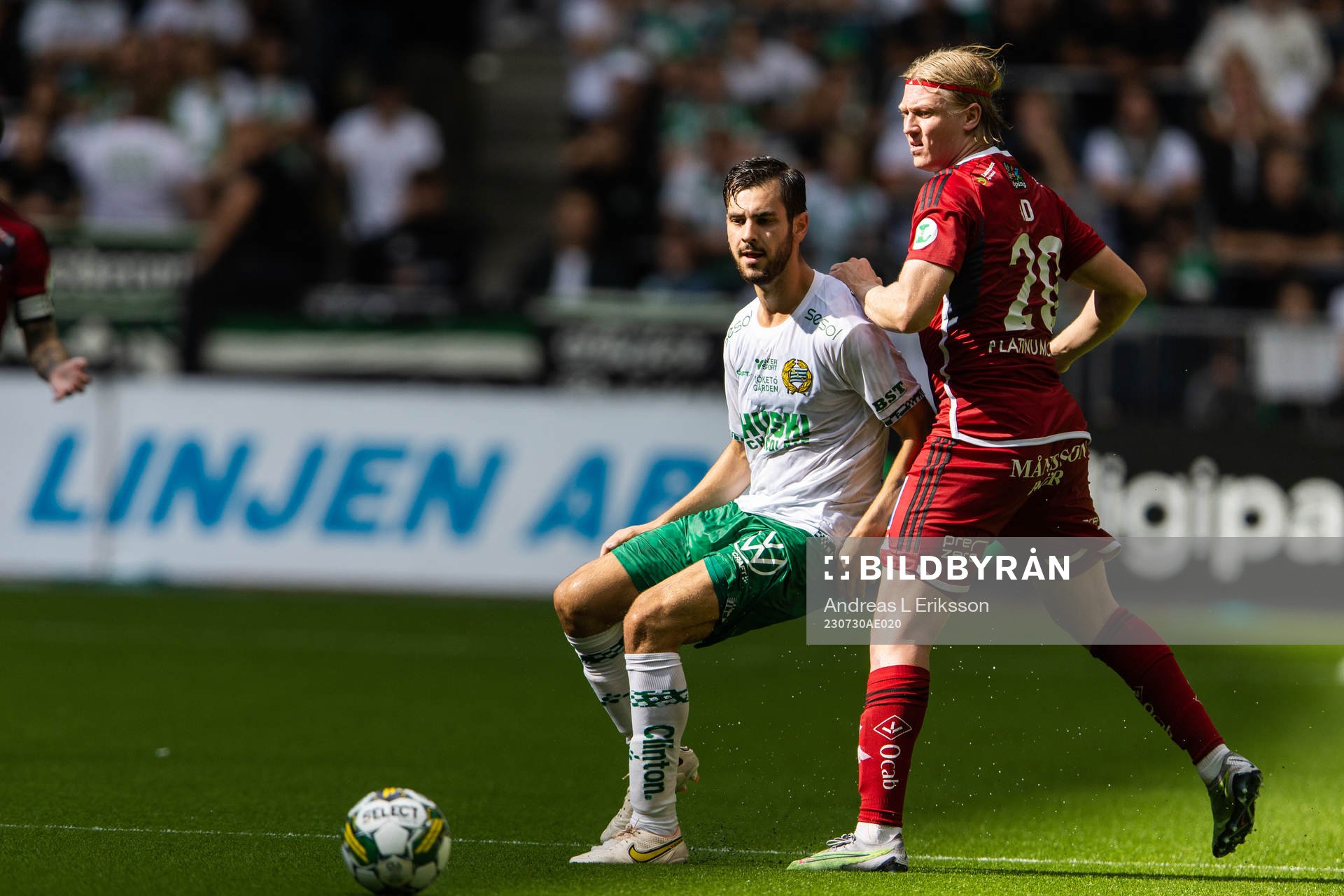 Hammarbys Adi Nalic och IFK Norrköpings Daniel Fritz Eid