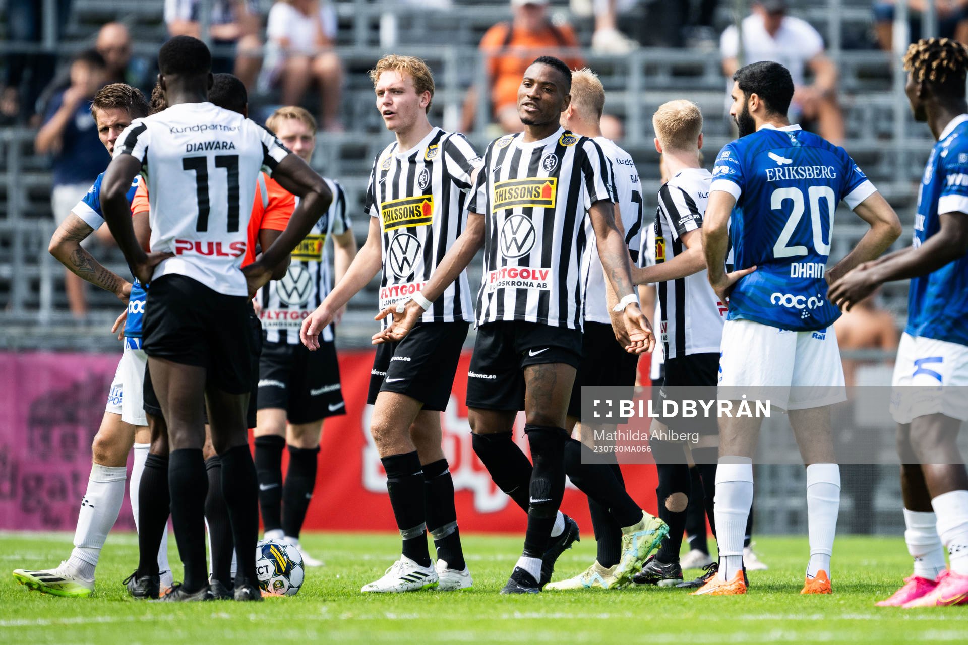 Landskronas Samuel Kotto reagerar