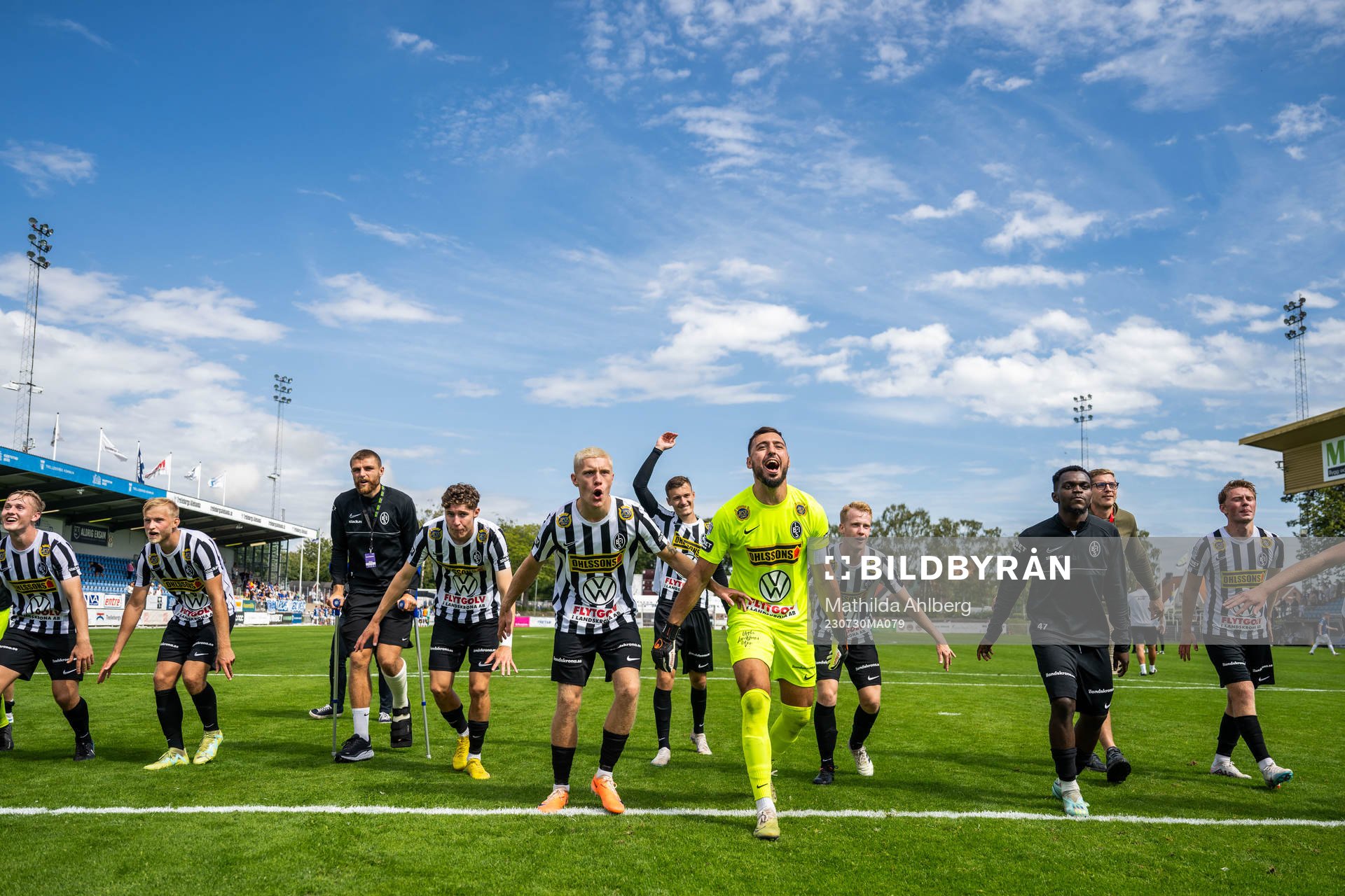 Landskronas spelare jublar