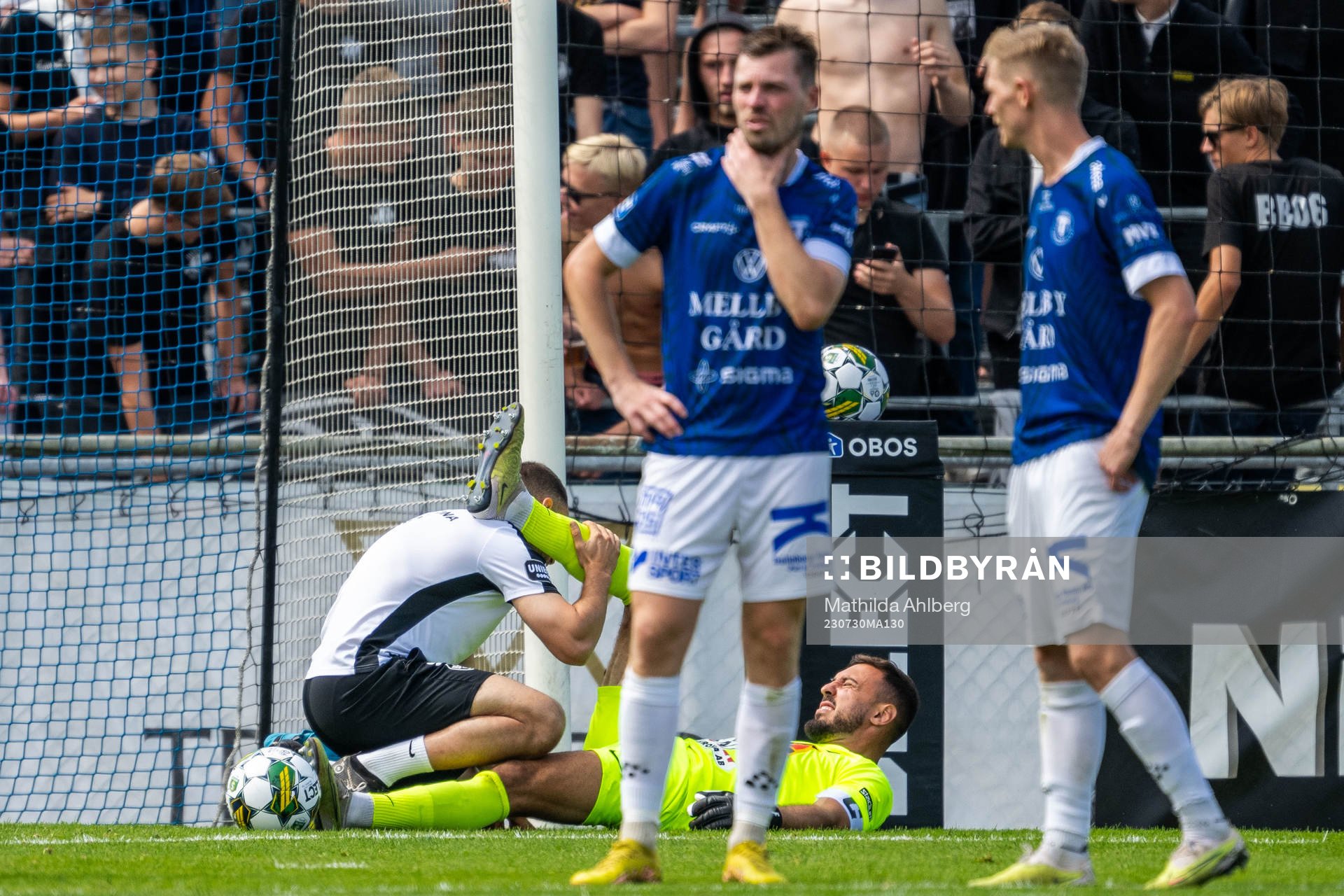 Landskronas målvakt Amr Kaddoura får vård