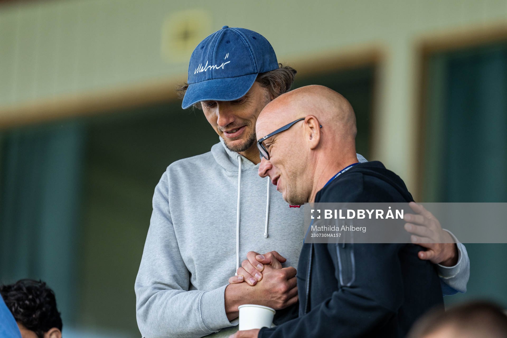 Malmö FFs scout Robin Asterhed och Landskronas manager