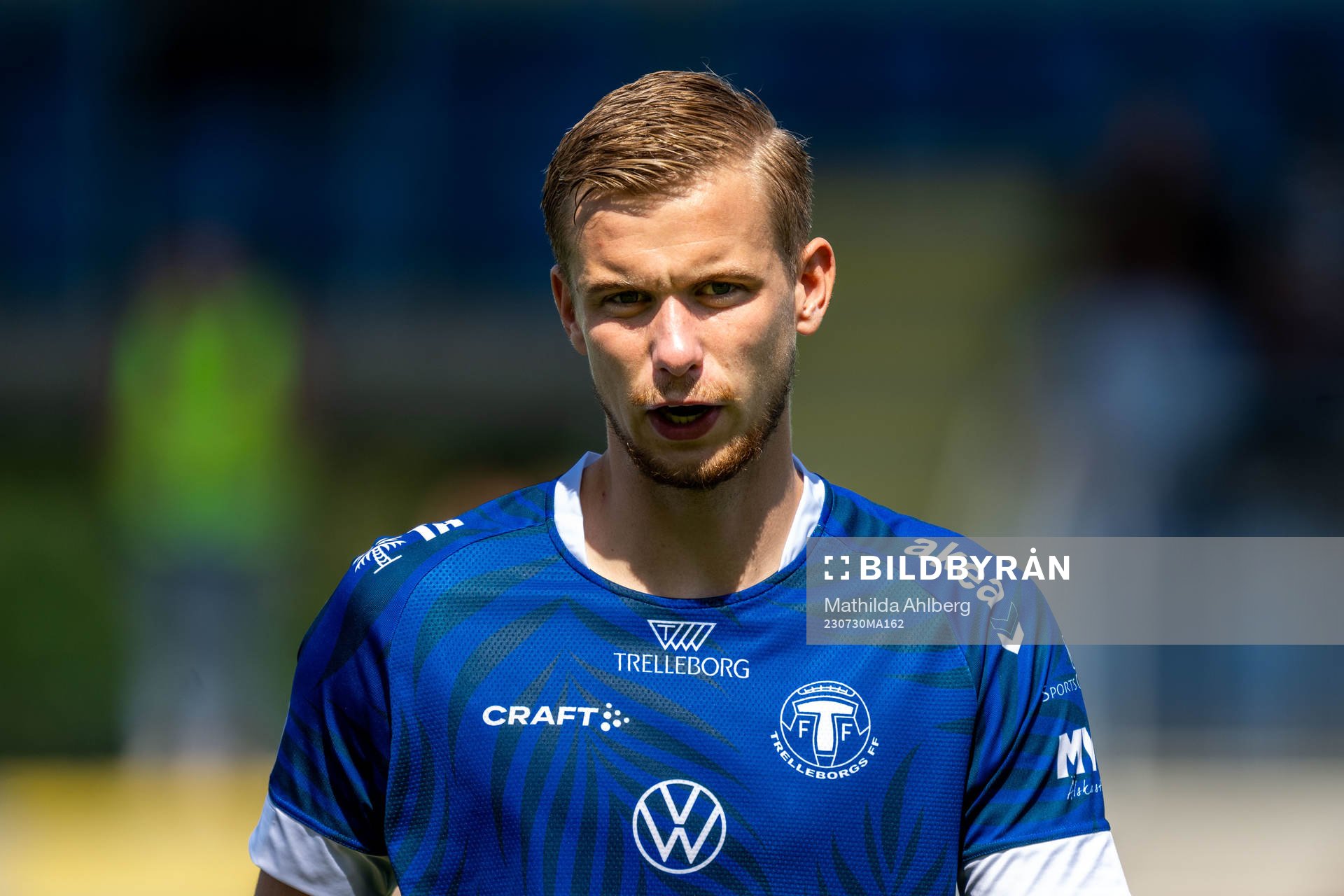 Trelleborgs Johan Stenmark  fotbollsmatchen i Superettan