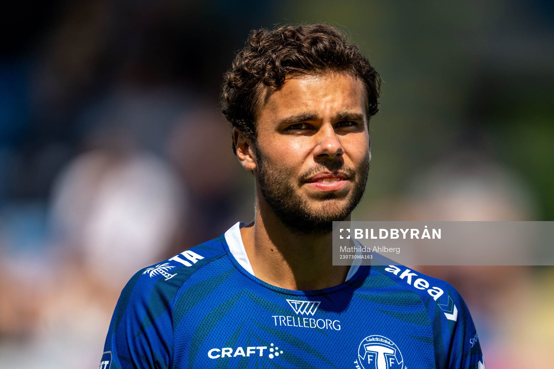 Trelleborgs Herman Hallberg  fotbollsmatchen i Superettan
