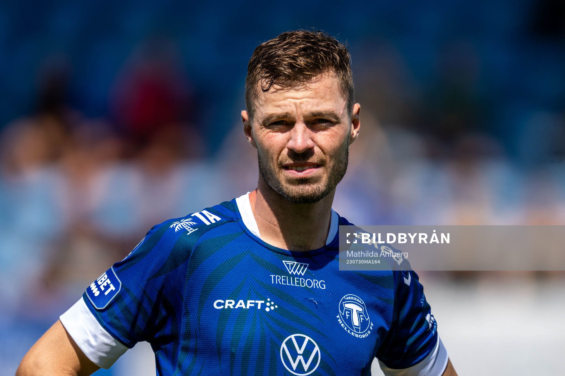 Trelleborgs Nicolas Mortensen  fotbollsmatchen i Superettan