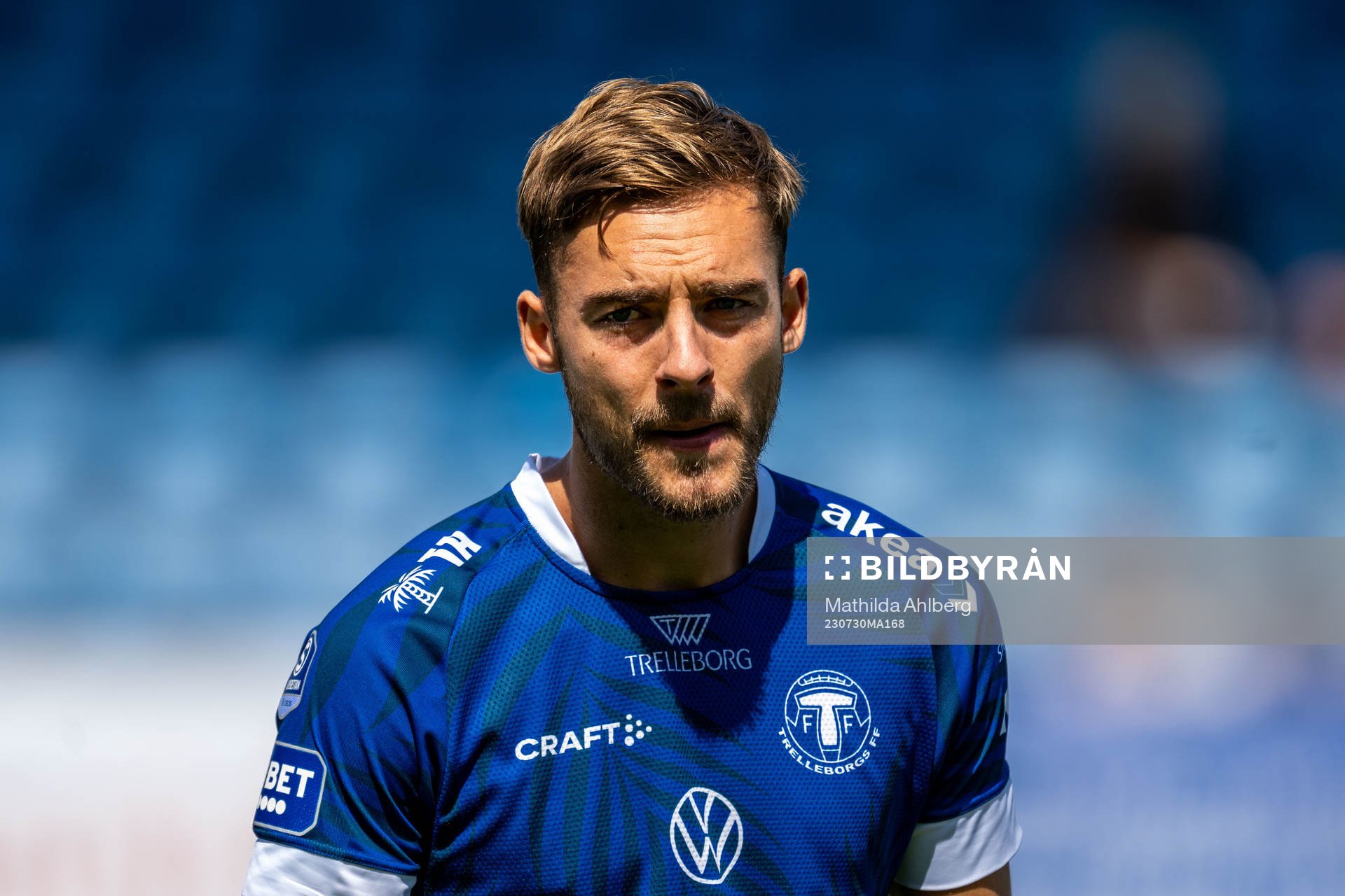 Trelleborgs Felix Hörberg  fotbollsmatchen i Superettan