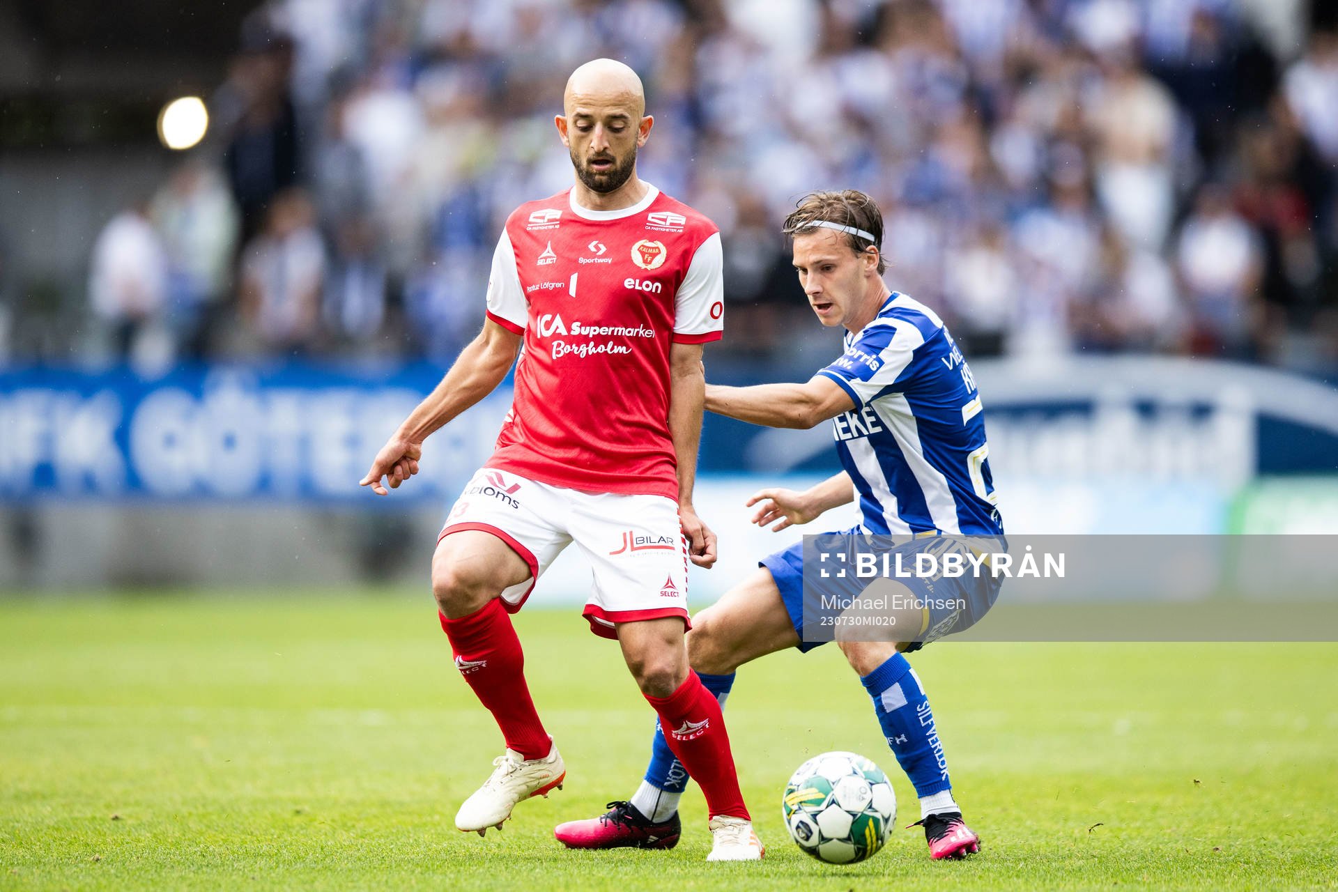 Kalmars Robert Gojani och IFK Göteborgs Lucas Kåhed