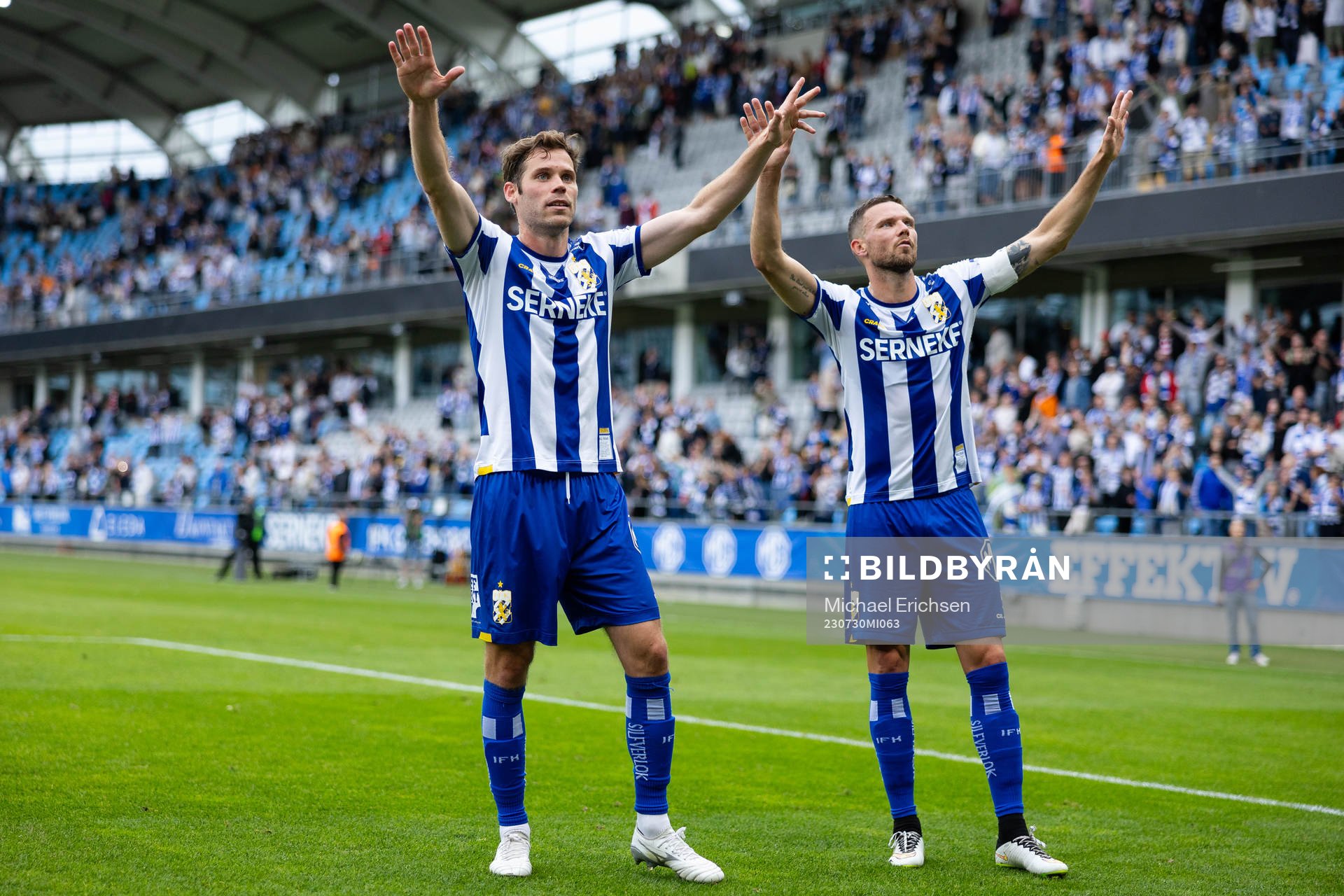 IFK Göteborgs Emil Salomonsson och Marcus Berg  jublar