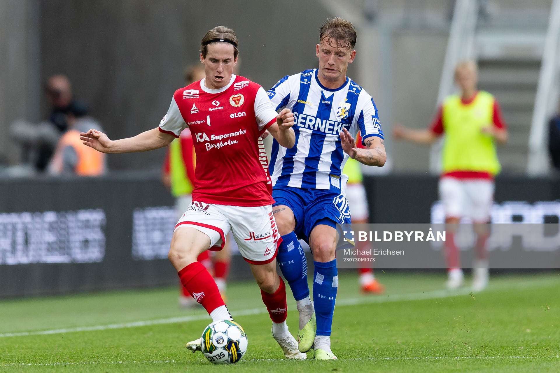 Kalmars Johan Karlsson och IFK Göteborgs Sebastian Hausner