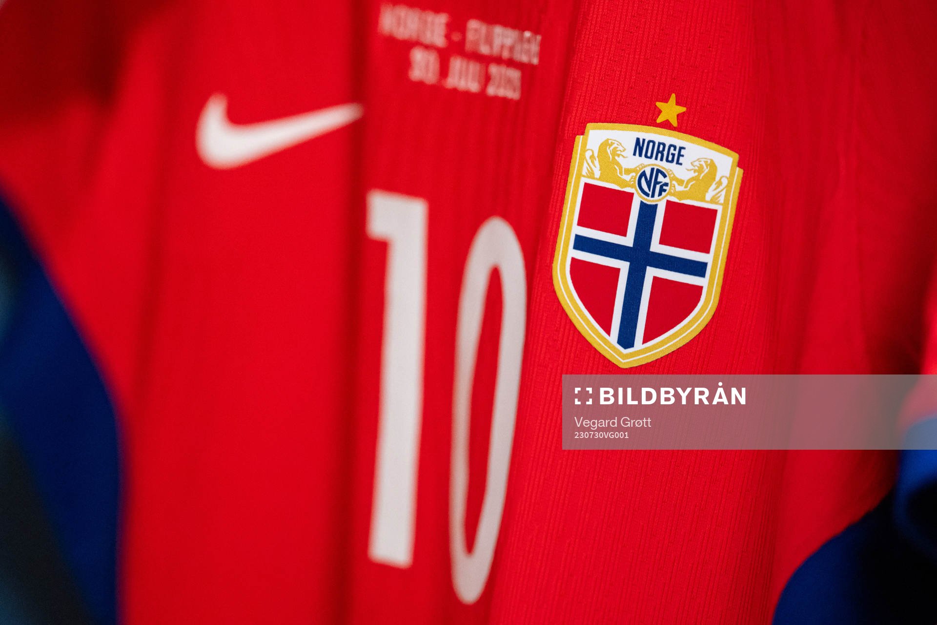 The kit of Caroline Graham Hansen of Norway in the dressing