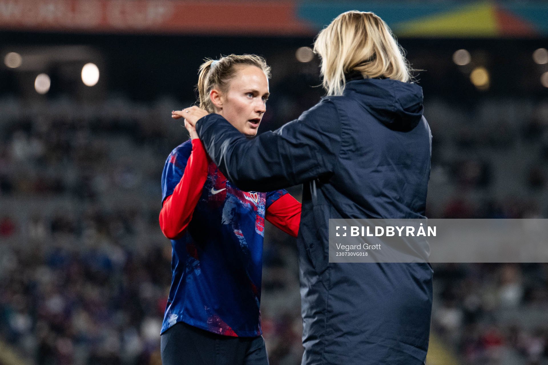 Caroline Graham Hansen and Ada Hegerberg of Norway