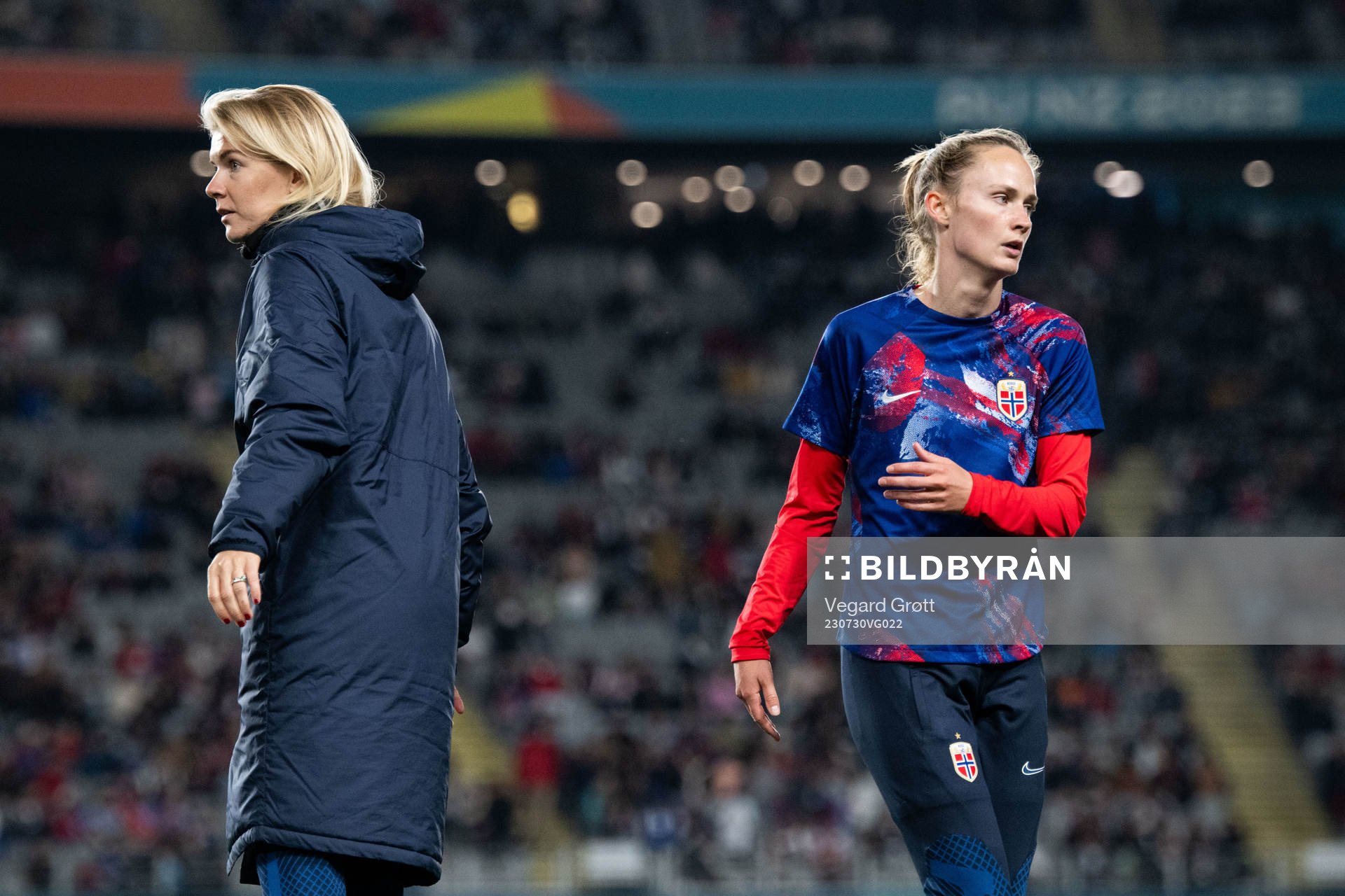 Ada Hegerberg and Caroline Graham Hansen of Norway