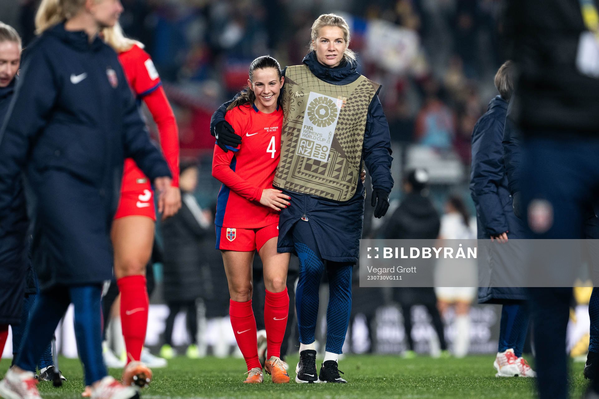 Tuva Hansen and Ada Hegerberg of Norway